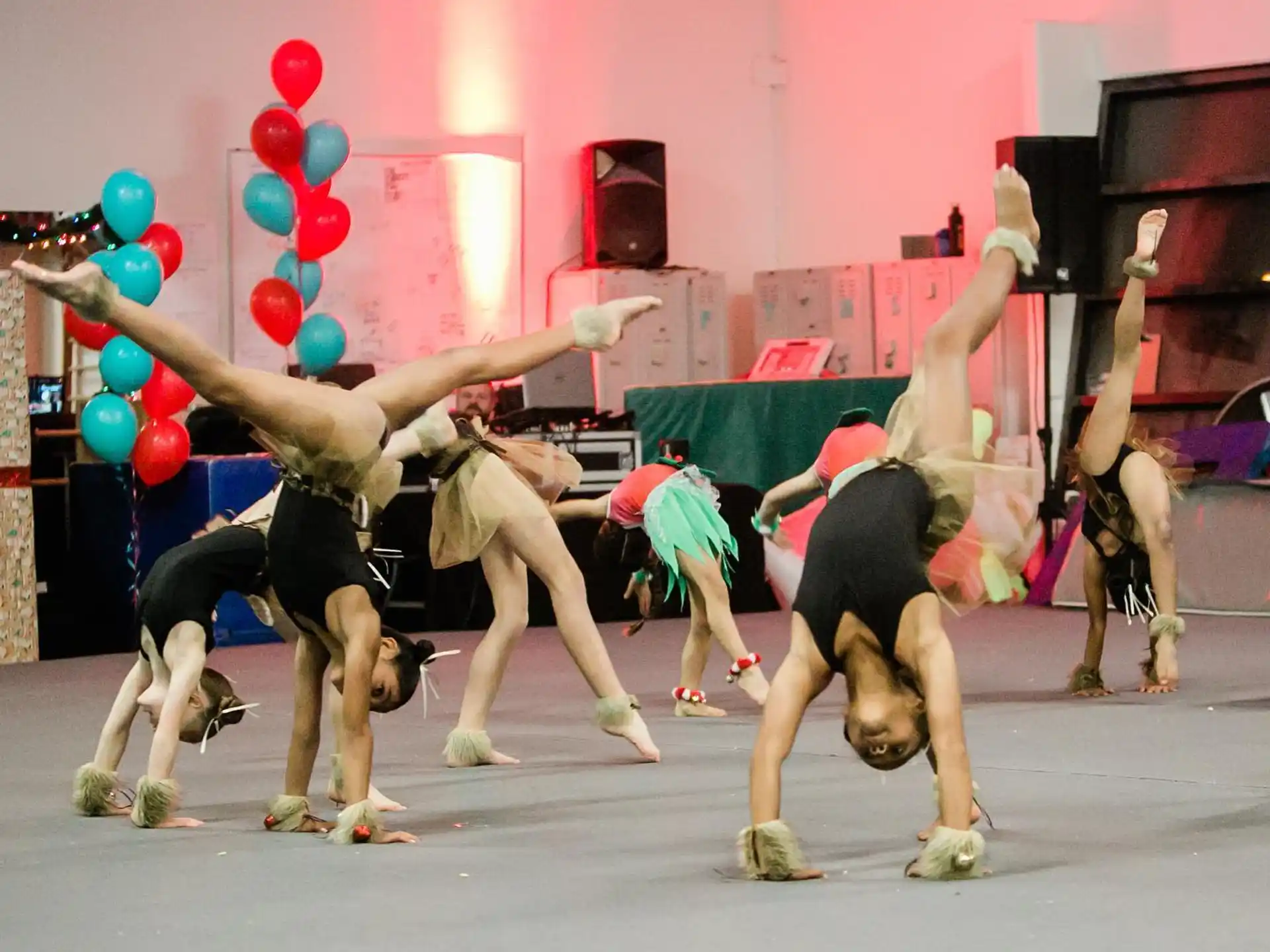 a group of people dancing