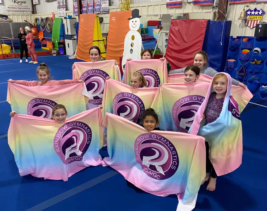 Rainbow gymnastics ribbon