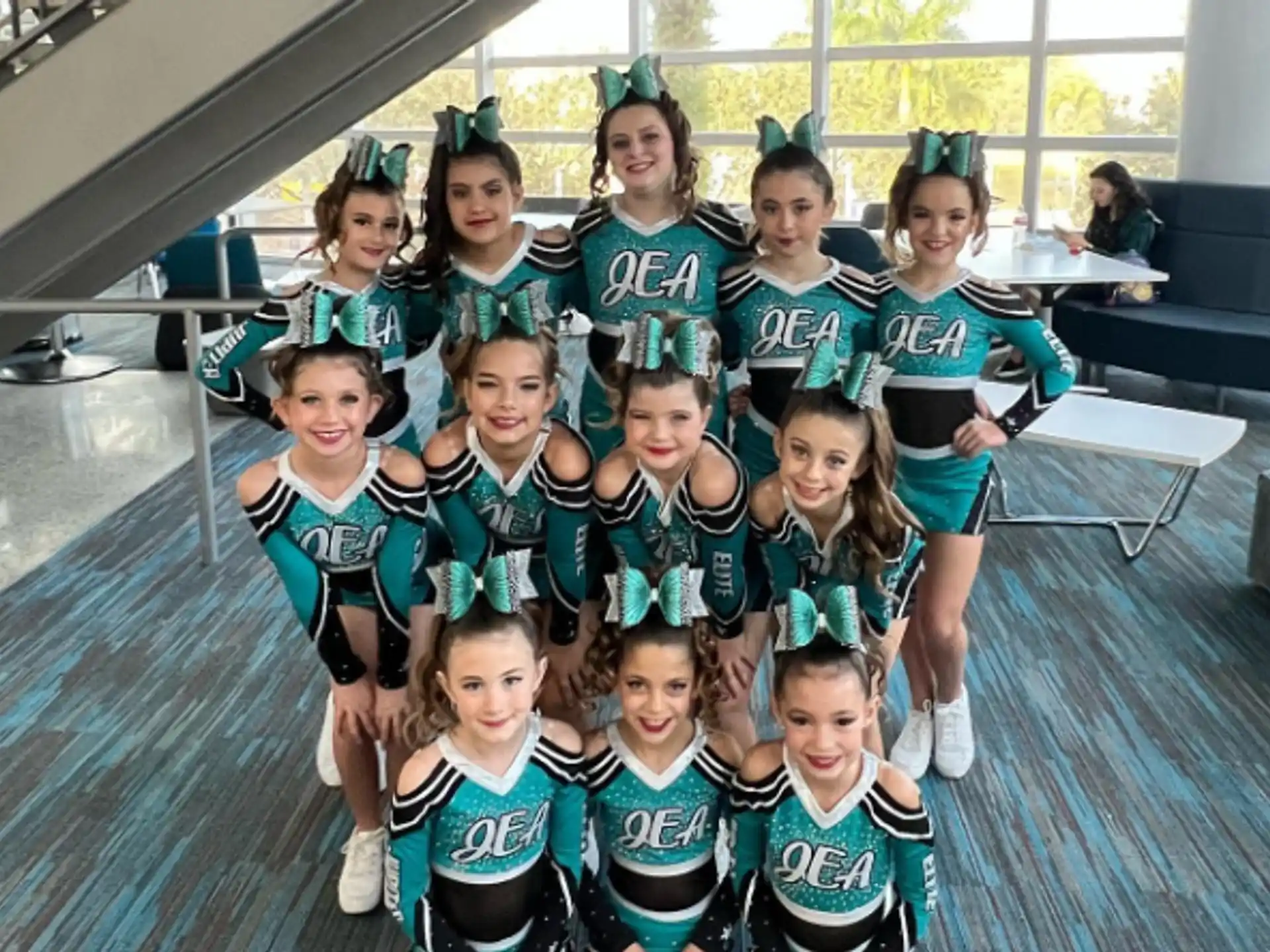 a group of children in matching uniforms