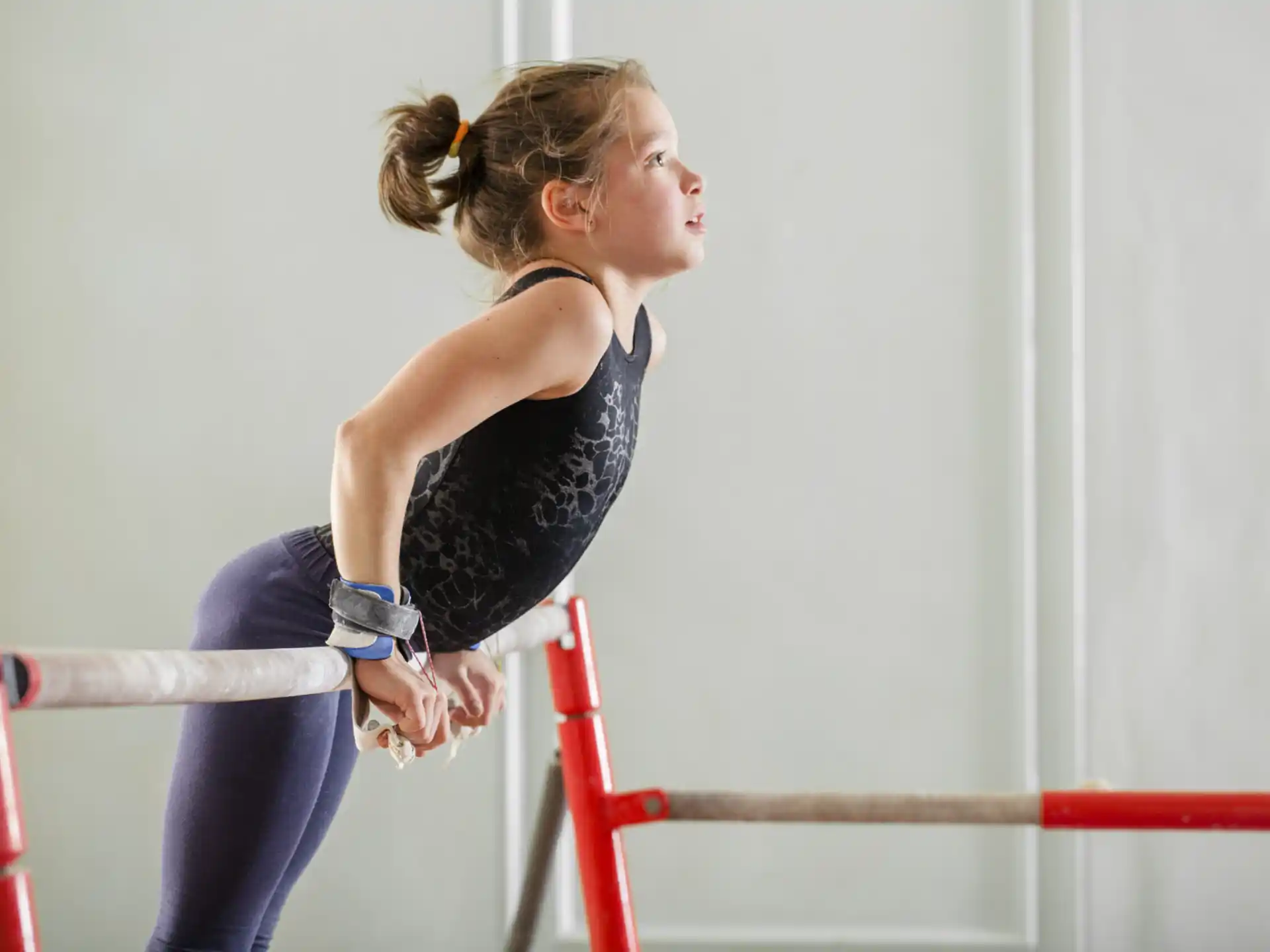 a woman in workout clothes