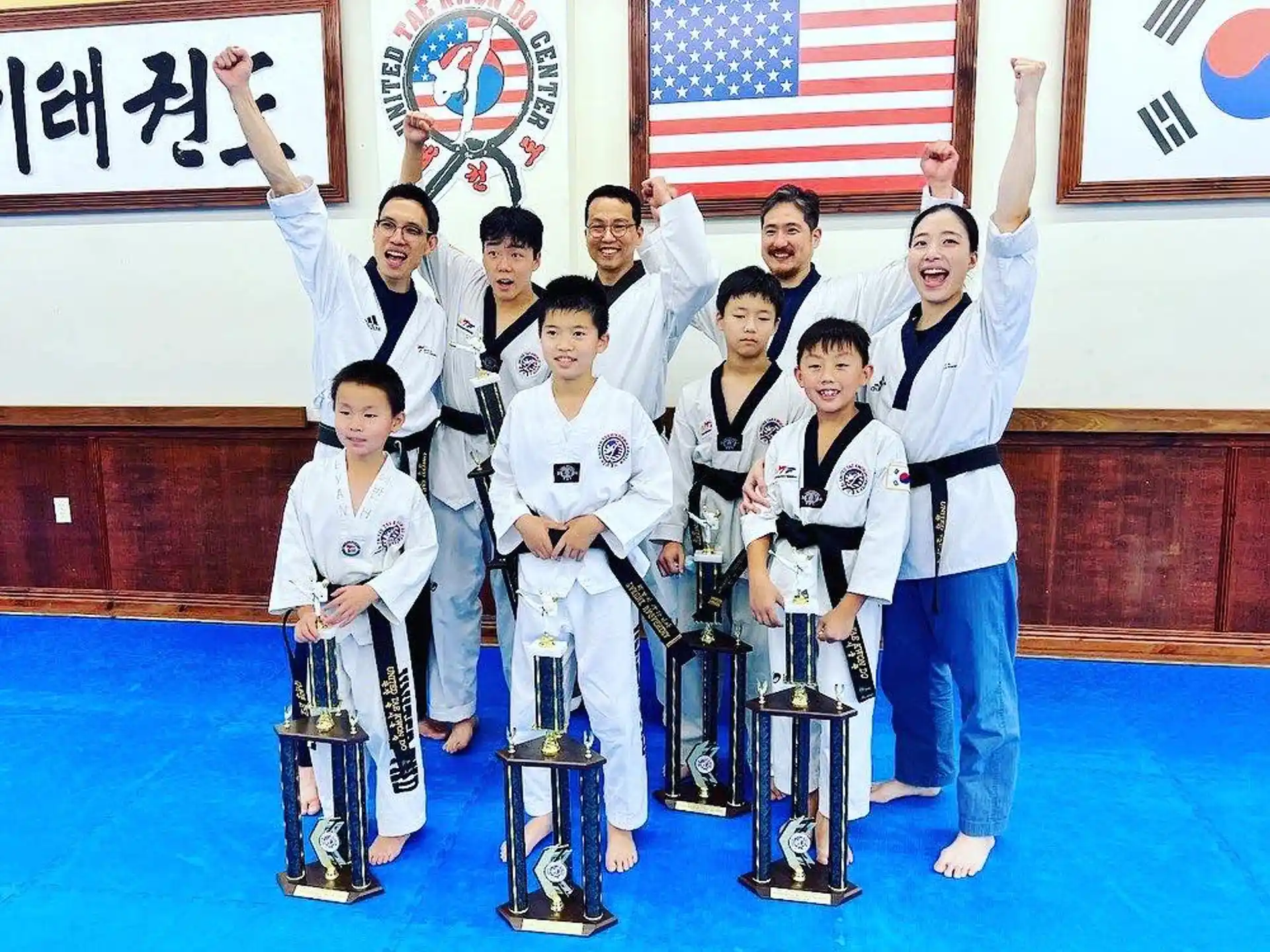 a group of people posing for a photo