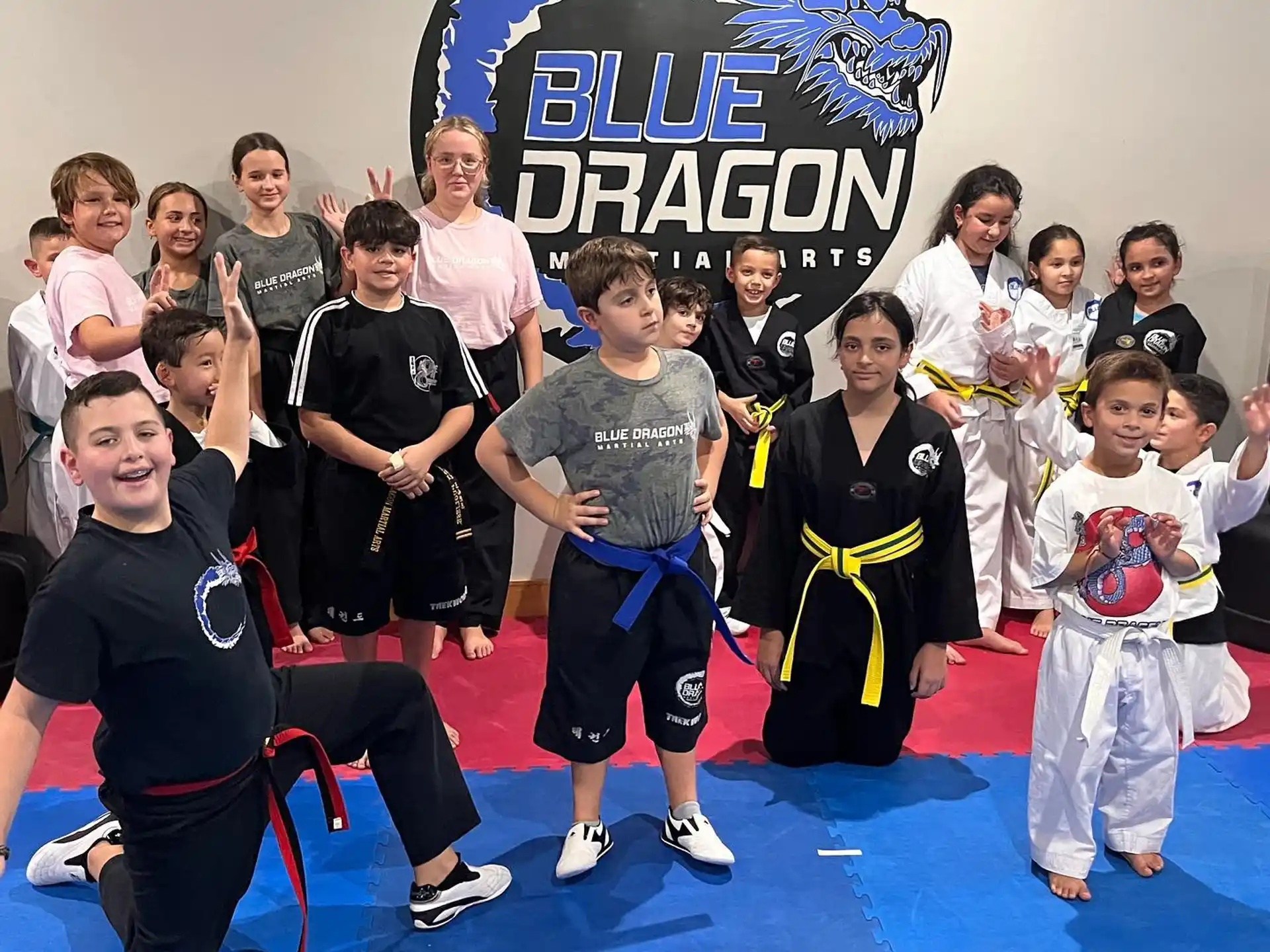 a group of people posing for a photo