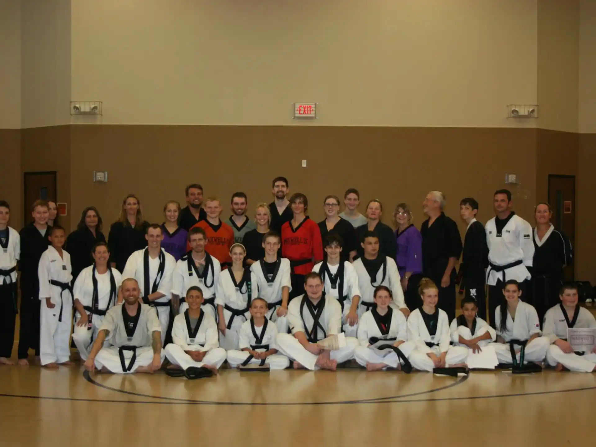 a group of people posing for a photo