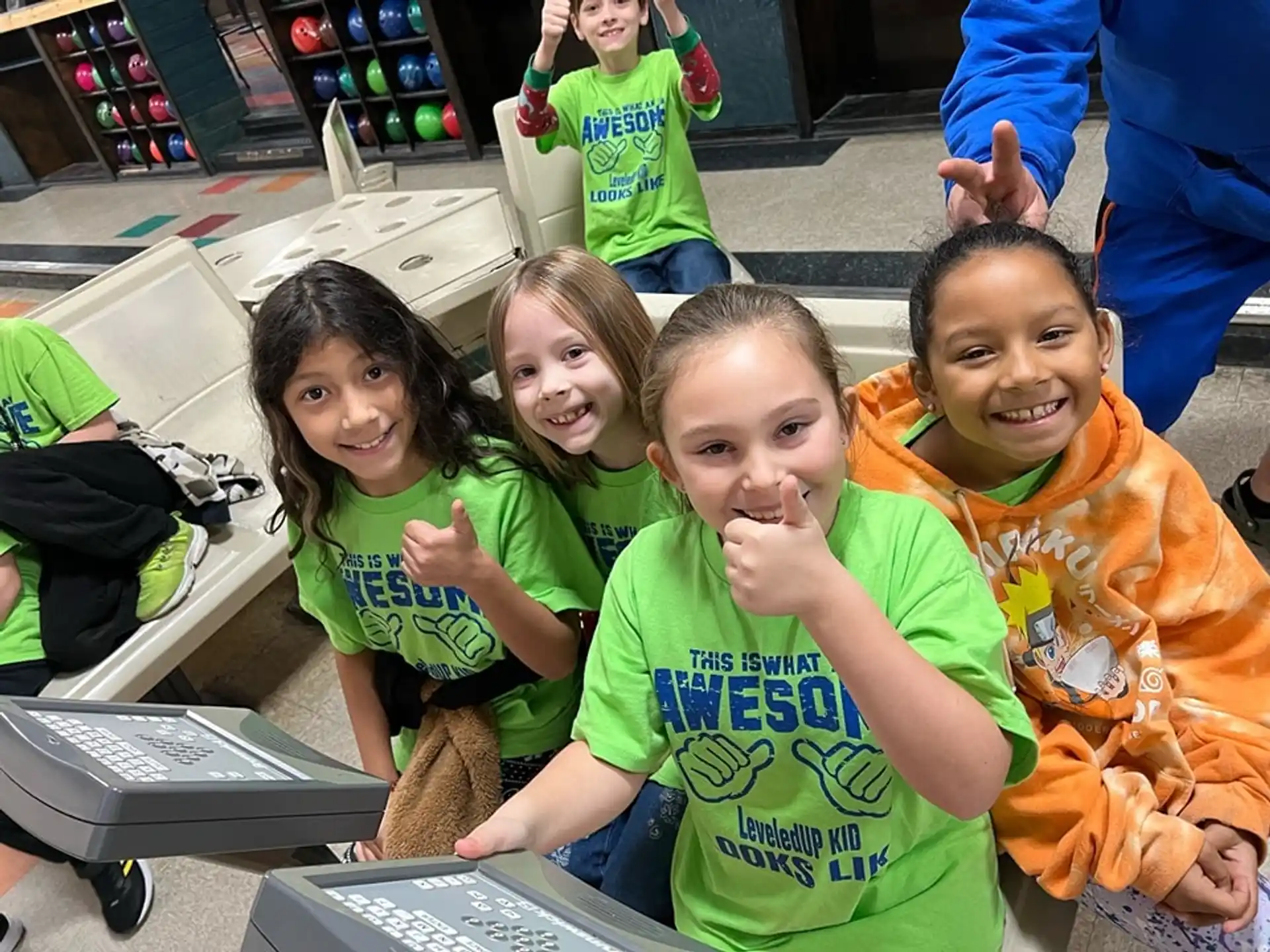 a group of children posing for a photo