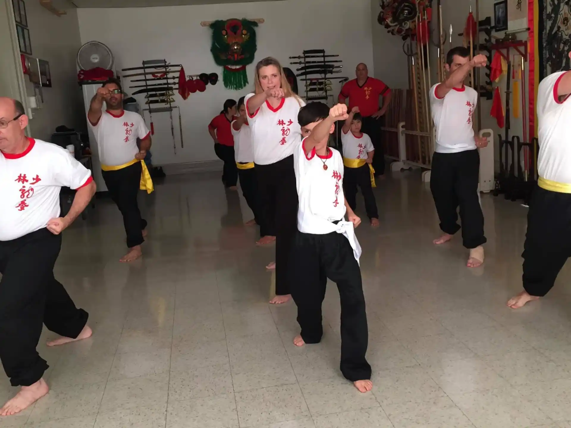 a group of people dancing