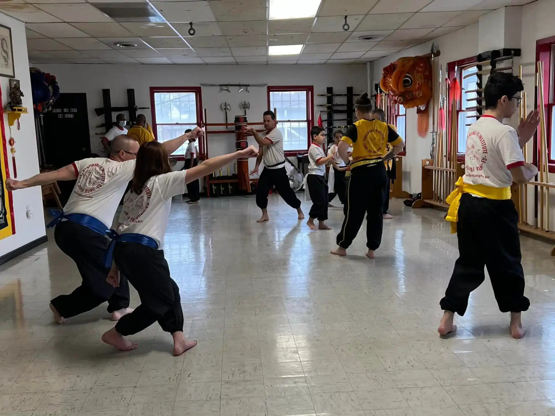 a group of people dancing