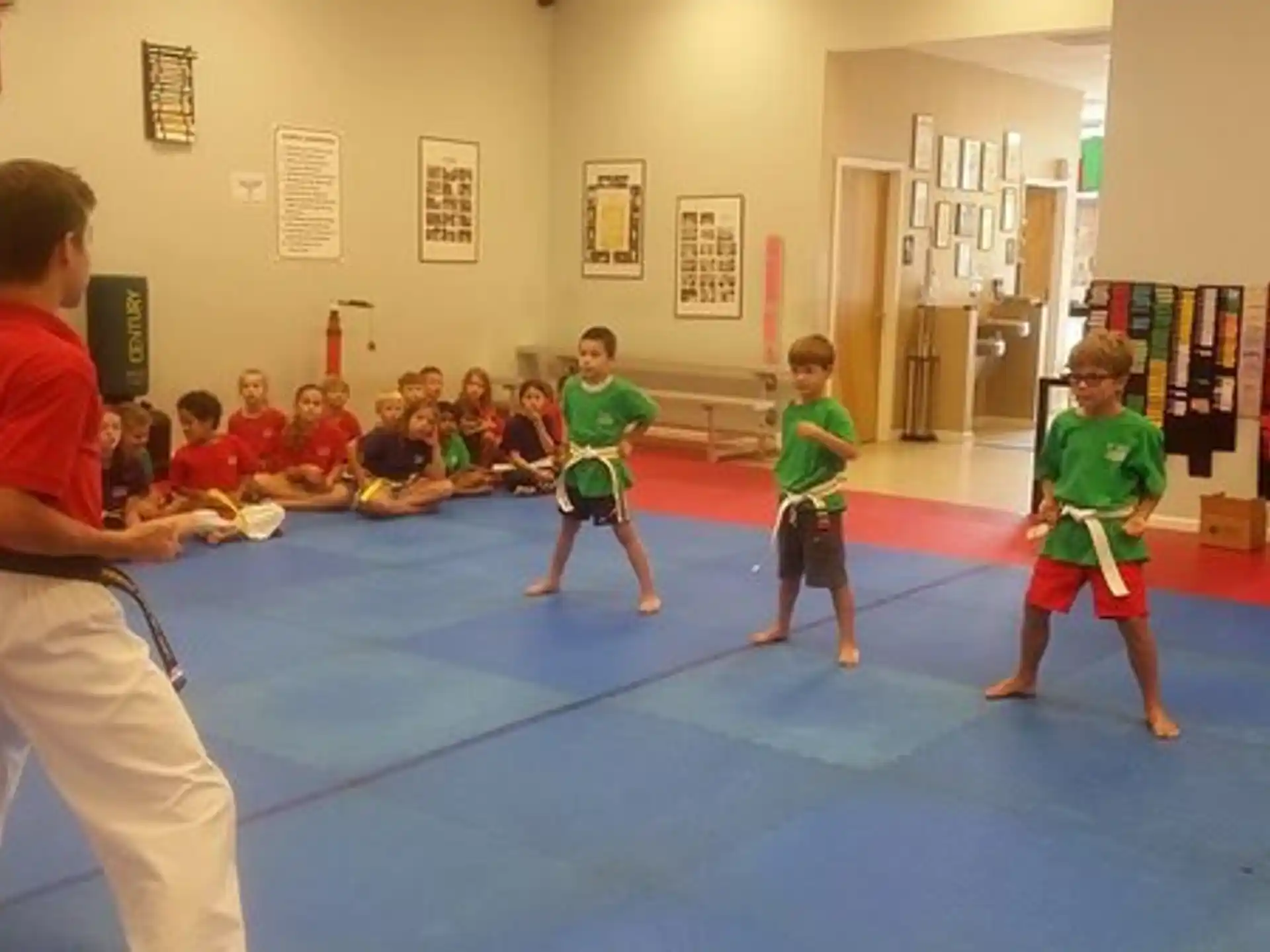 a group of children playing in a room