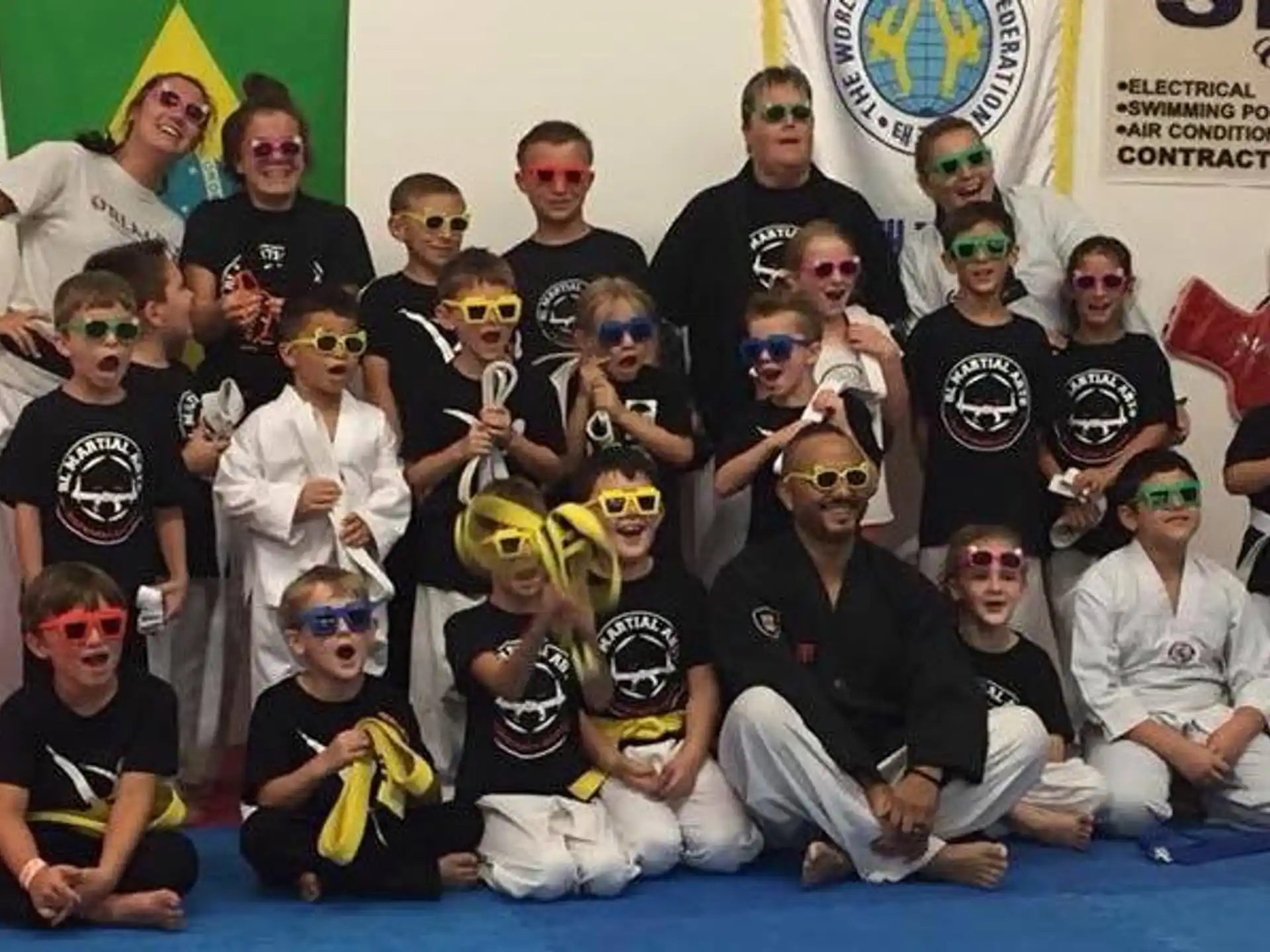 a group of people wearing sunglasses