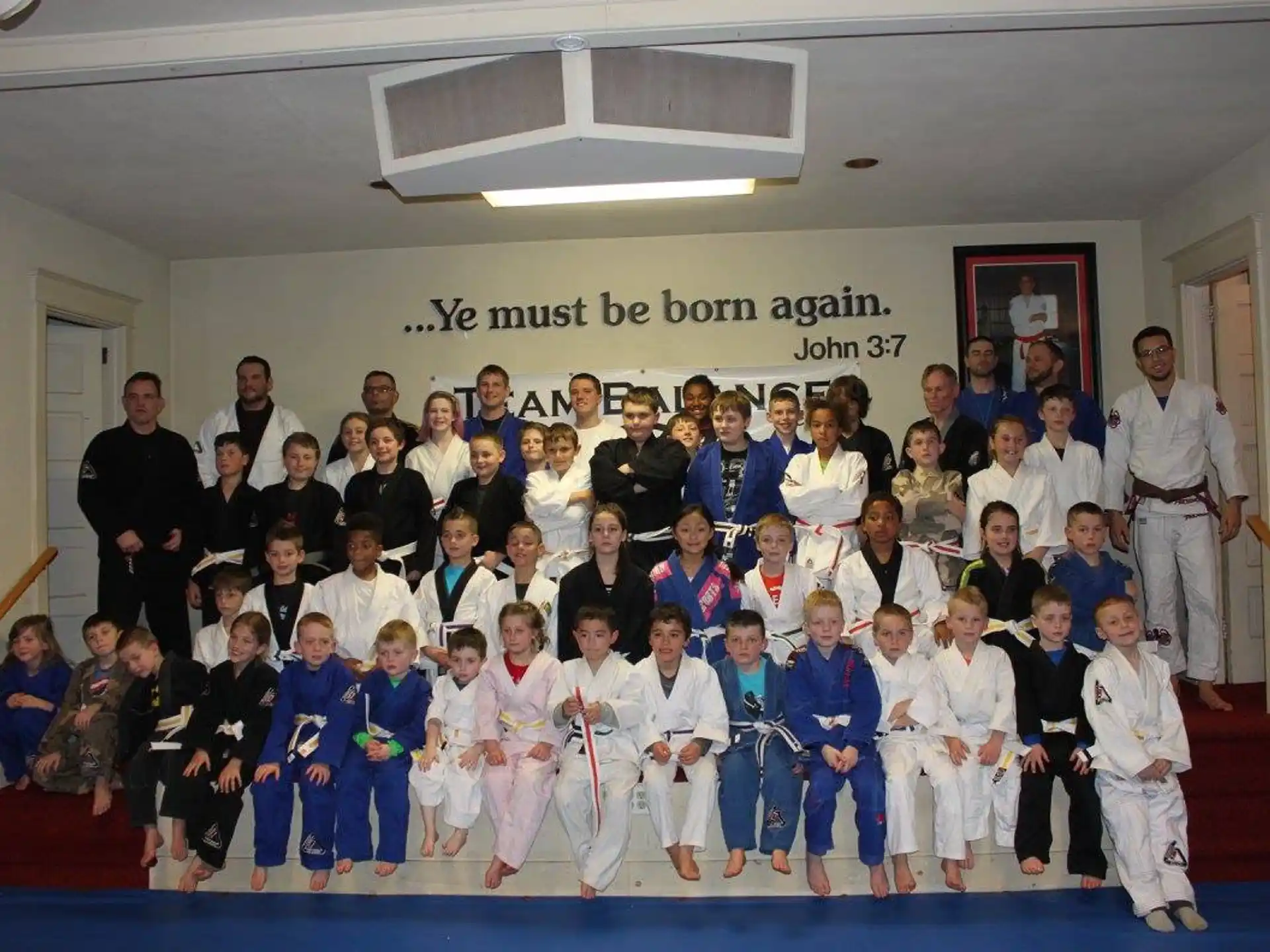 a group of people posing for a photo