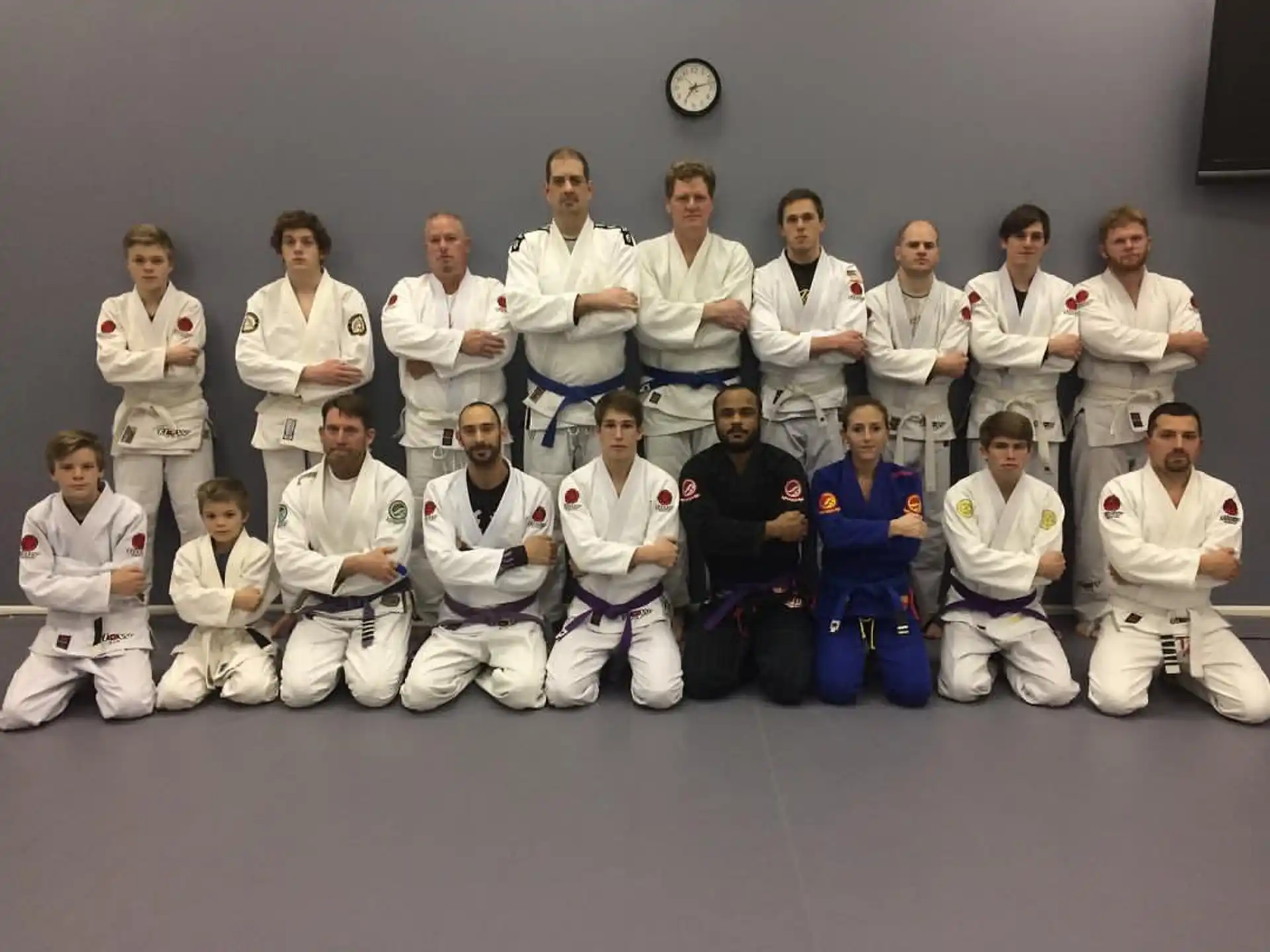 a group of people posing for a photo