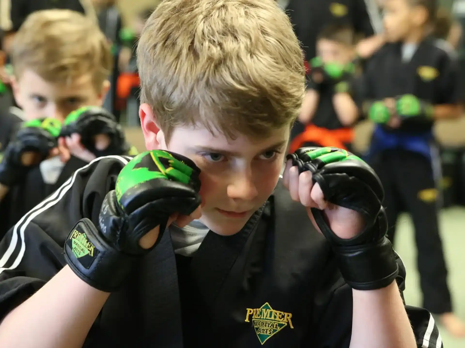 a person wearing boxing gloves