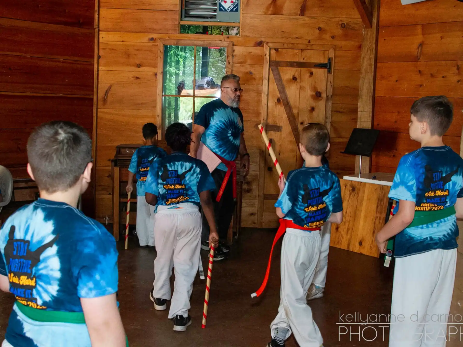 a group of kids in a room