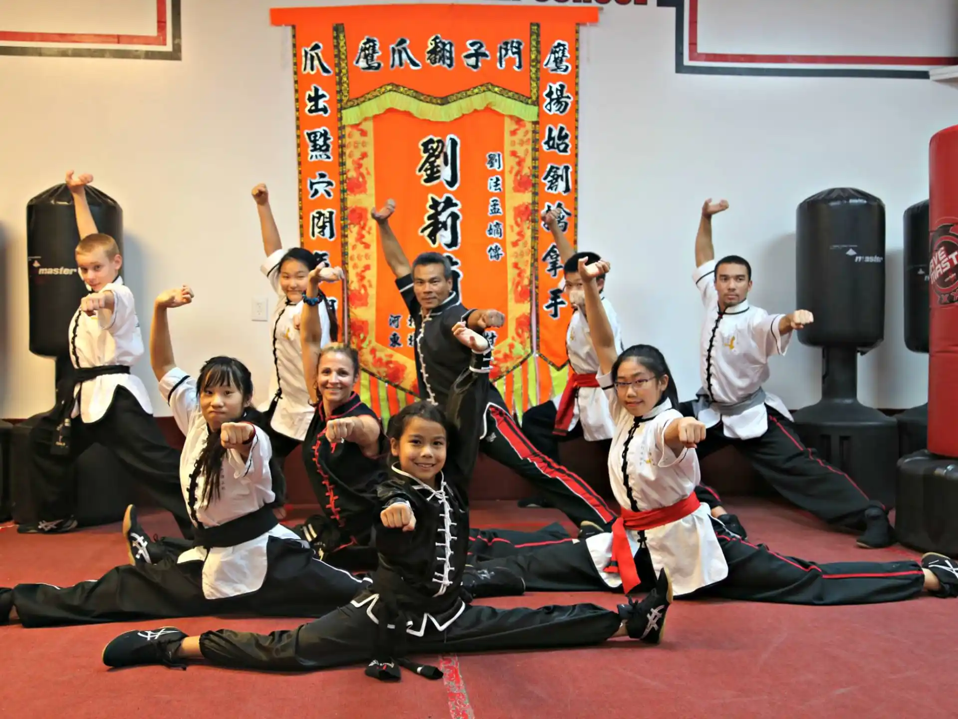 a group of people posing for a photo