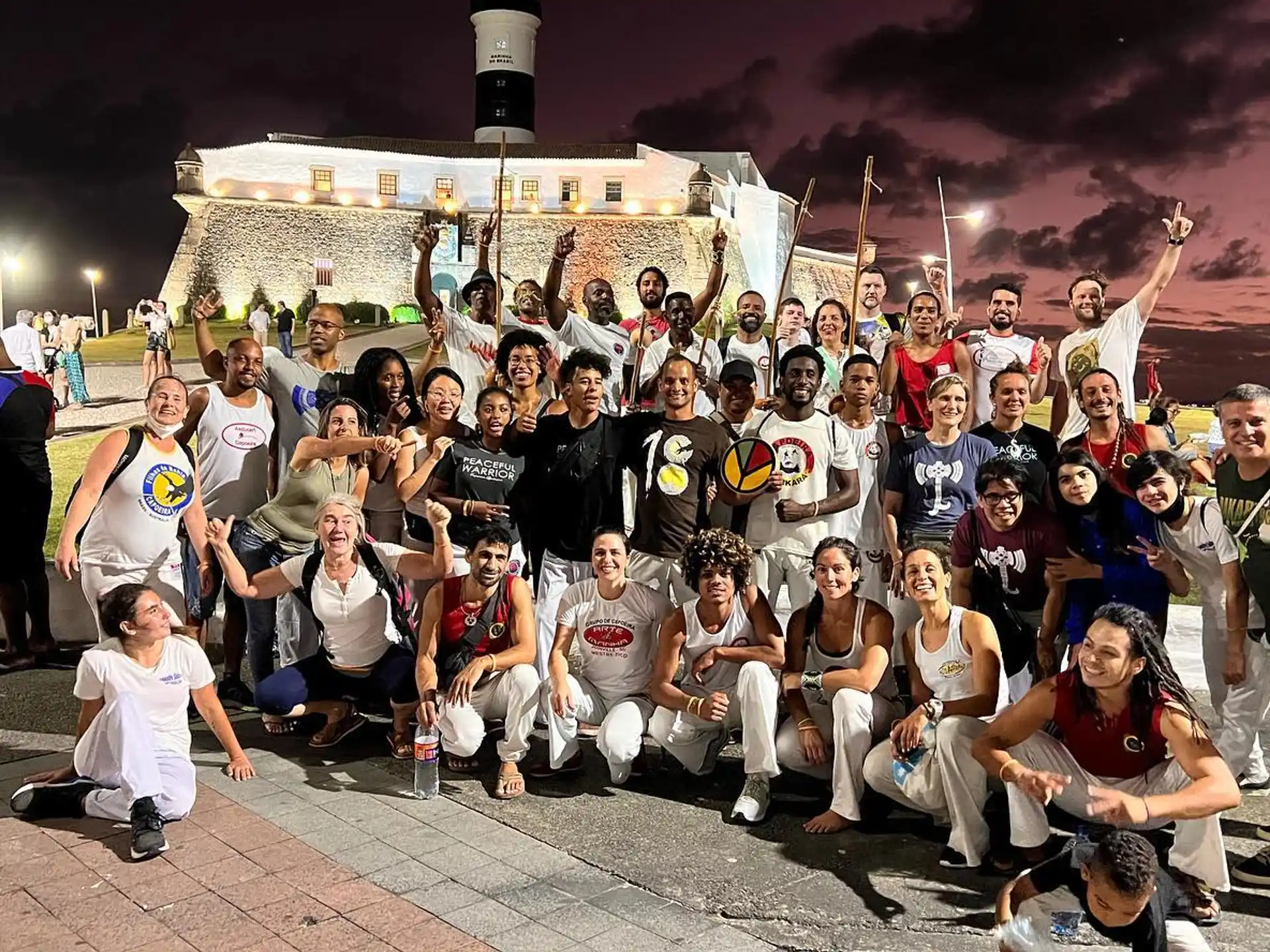 a group of people posing for a photo
