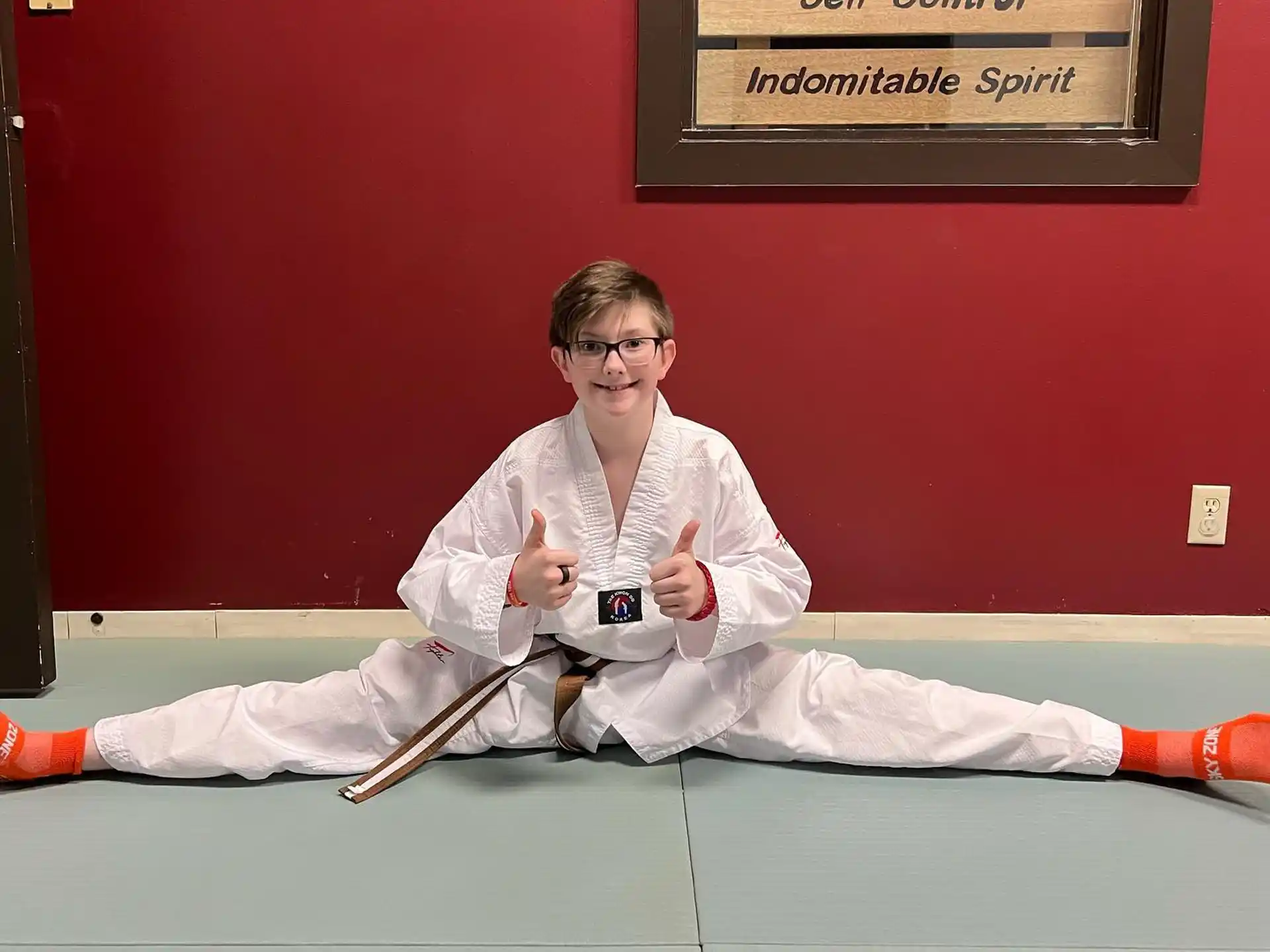 a man in a karate uniform