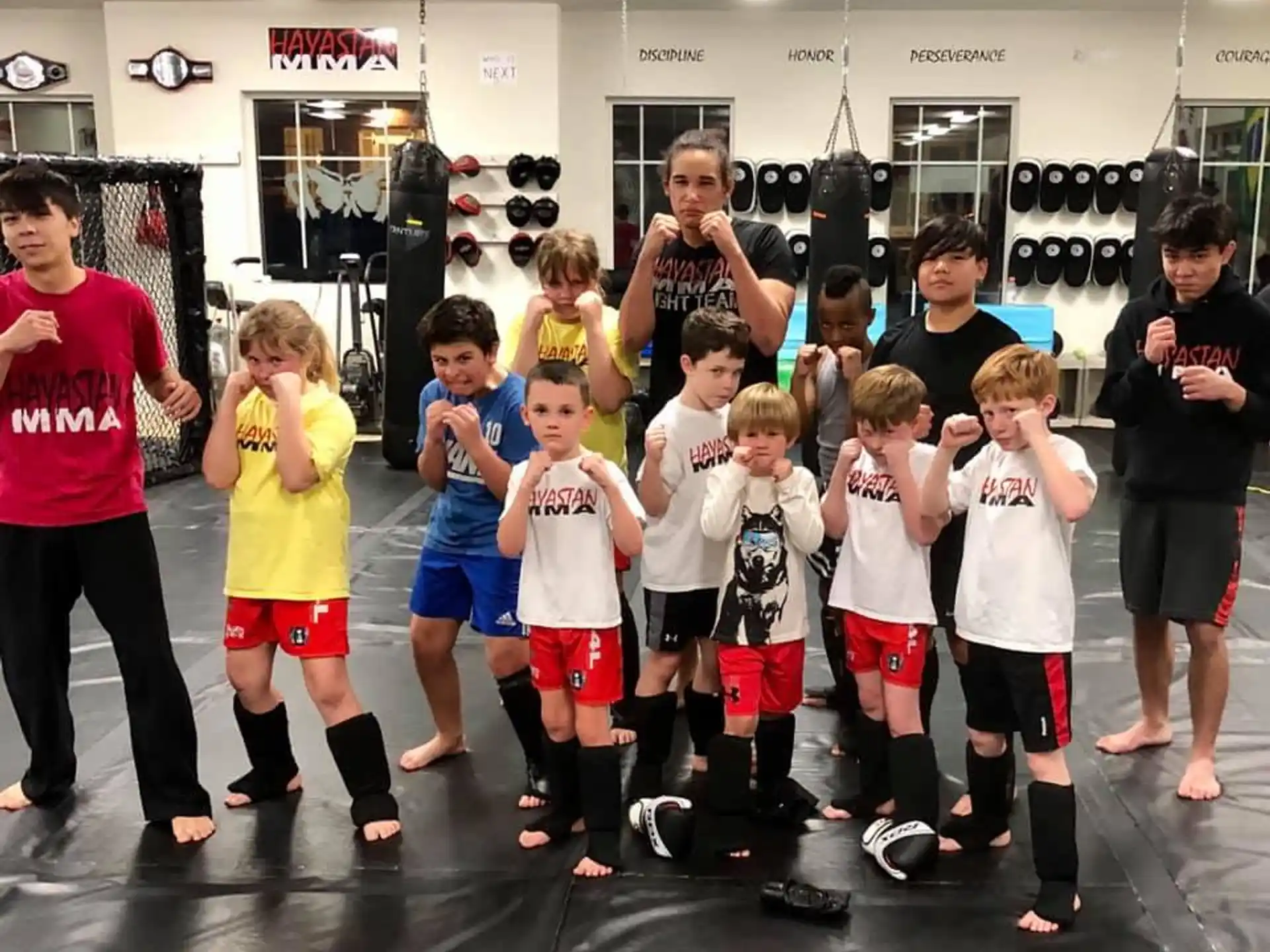 a group of children posing for a photo