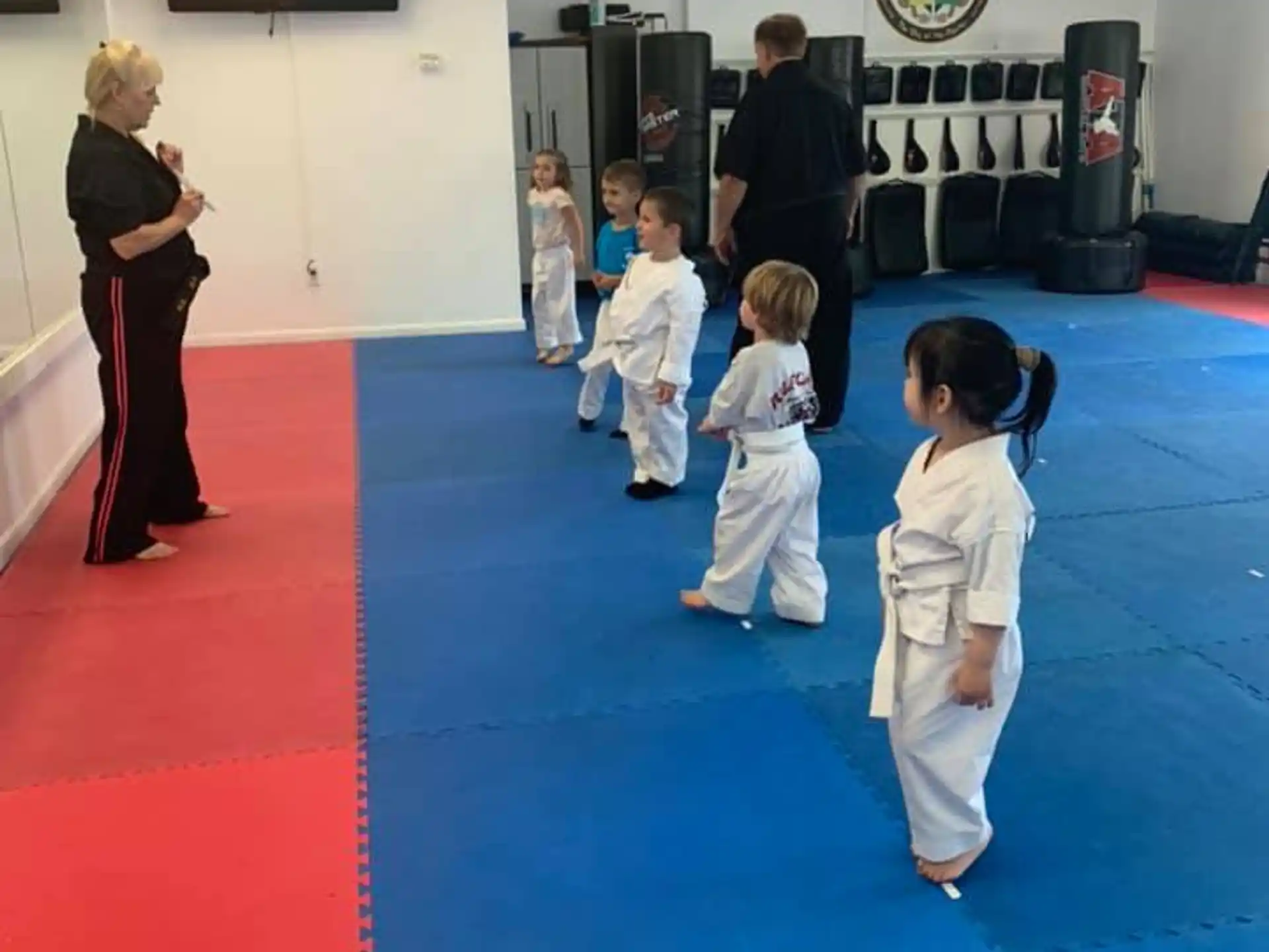 a group of children in a room