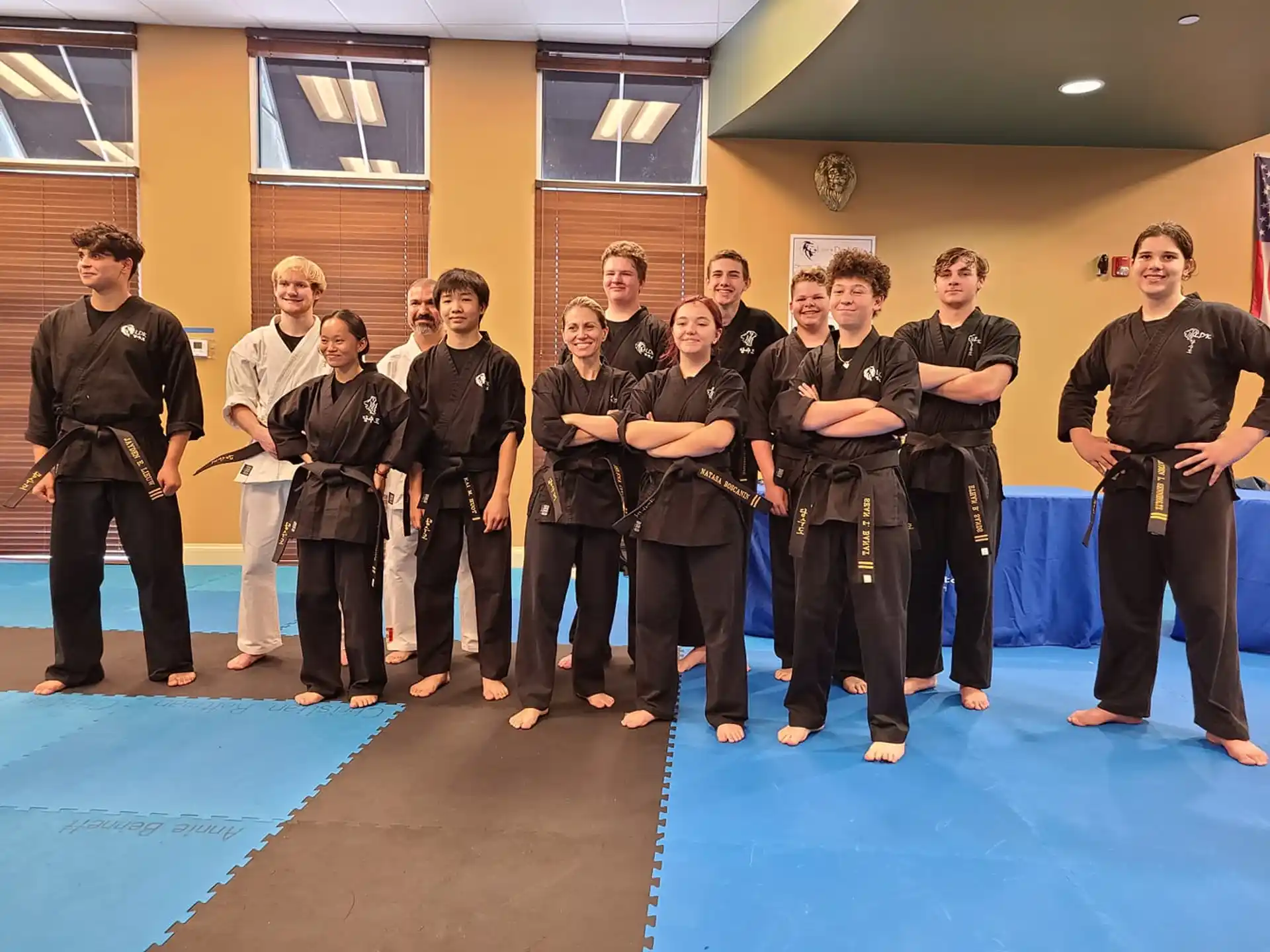 a group of people posing for a photo
