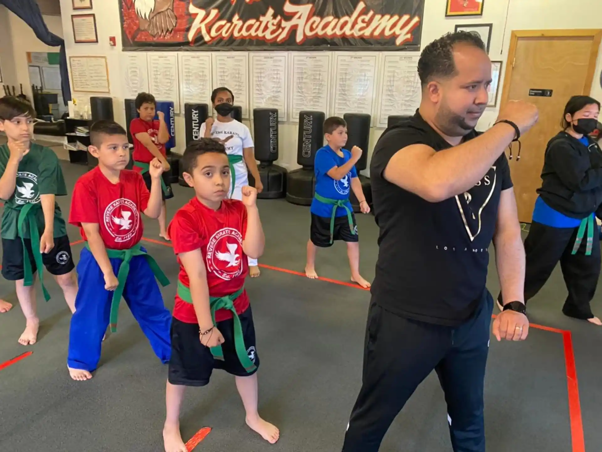 a person and a group of kids