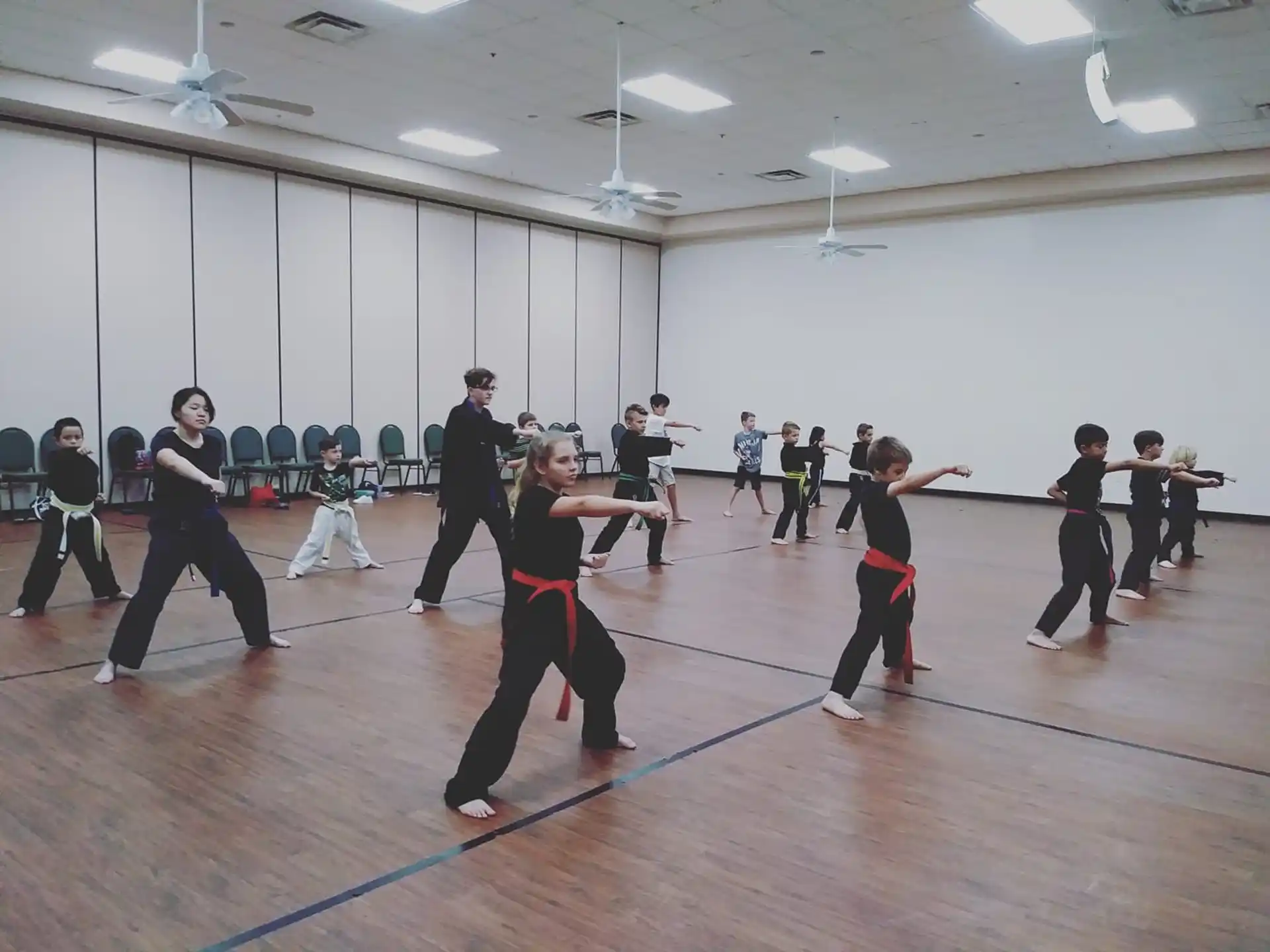 a group of people dancing