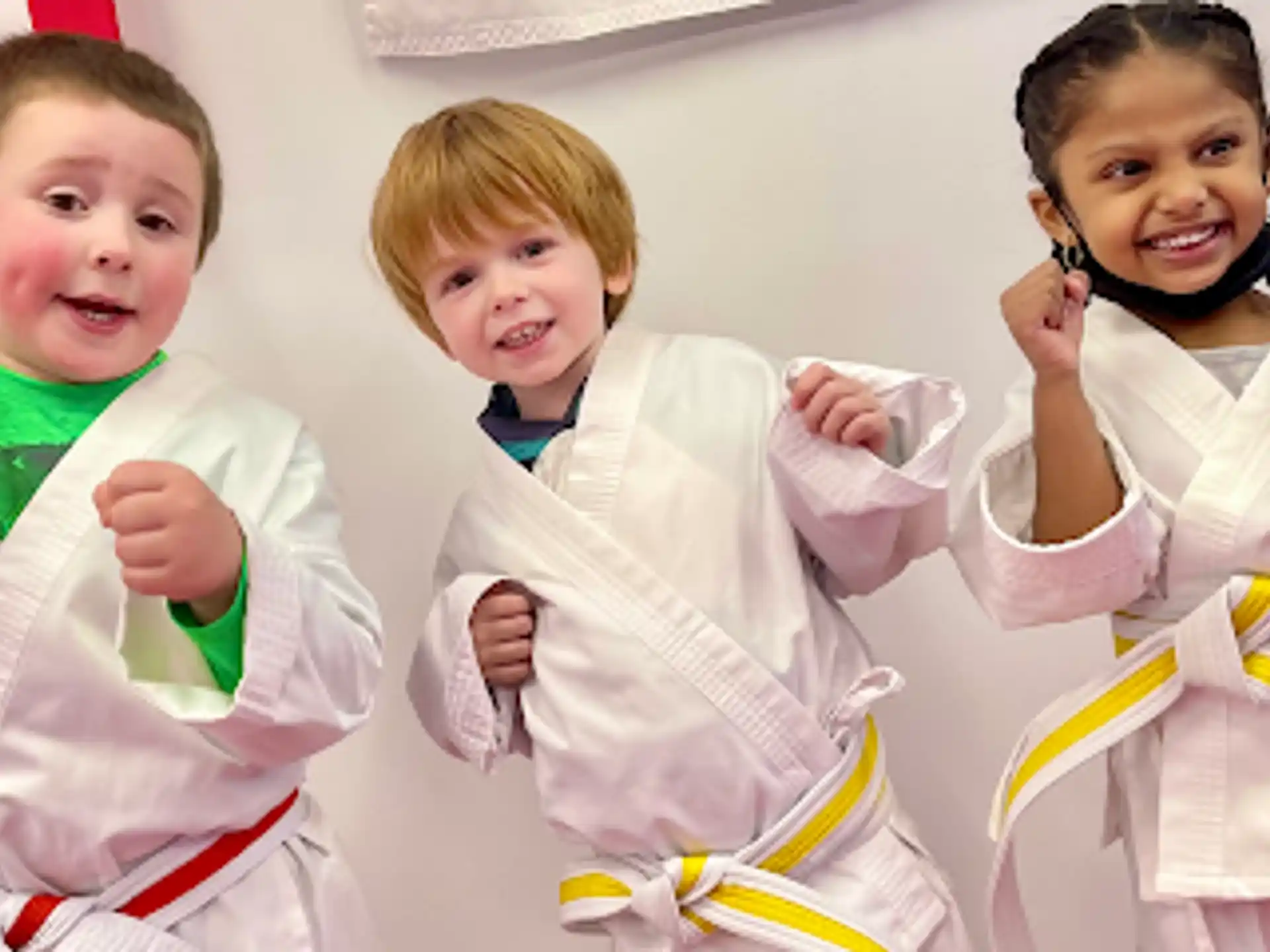 a group of children wearing clothing