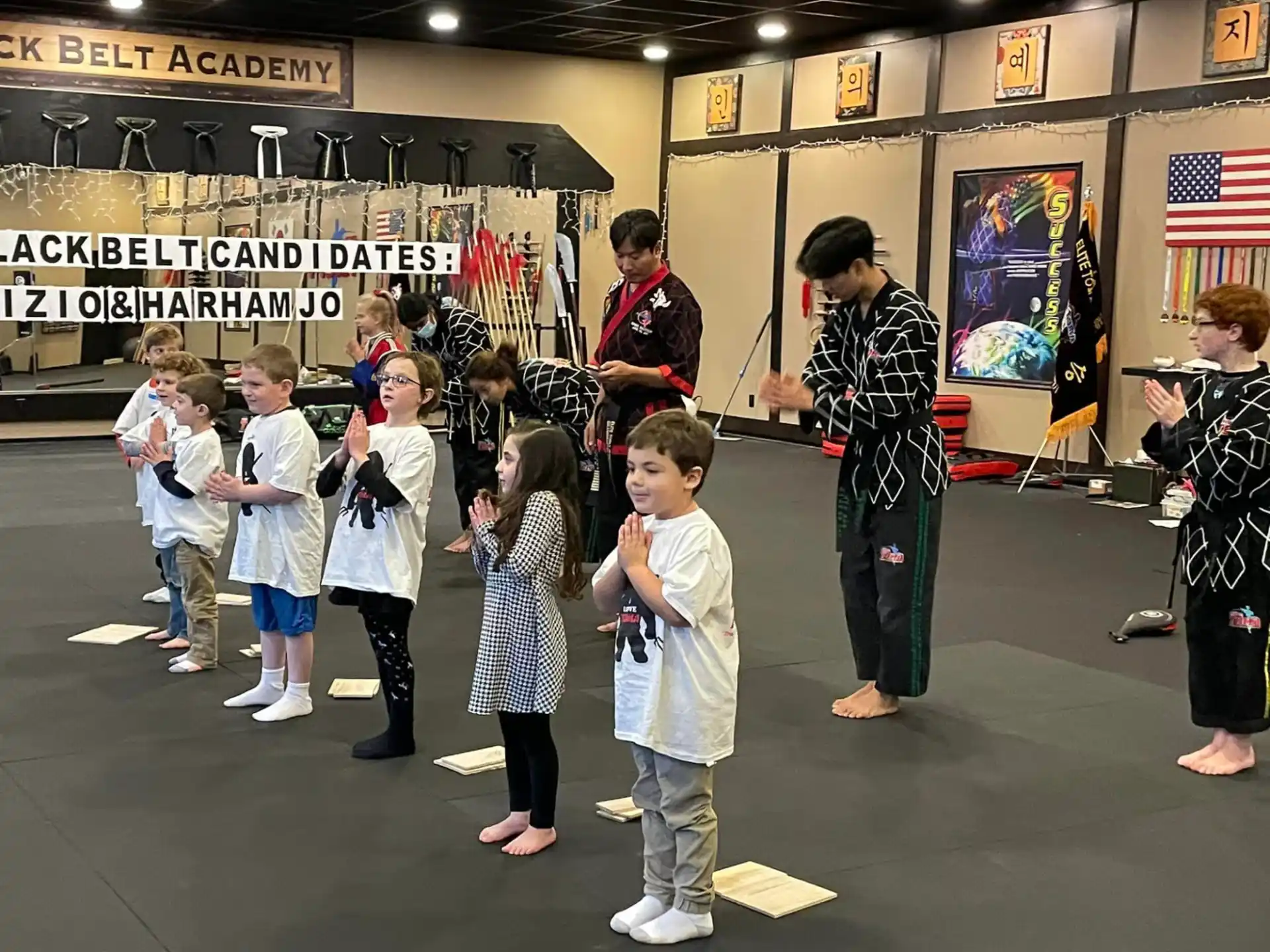 a group of children in a room