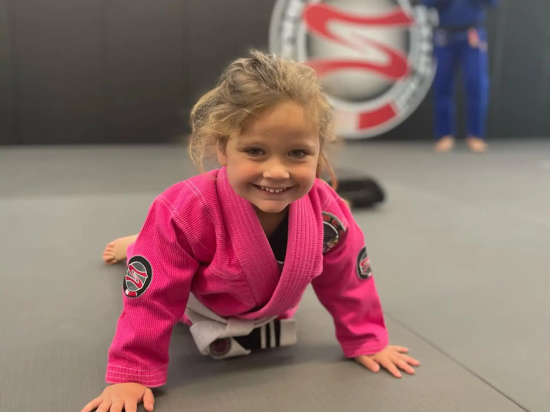 a child crawling on the floor