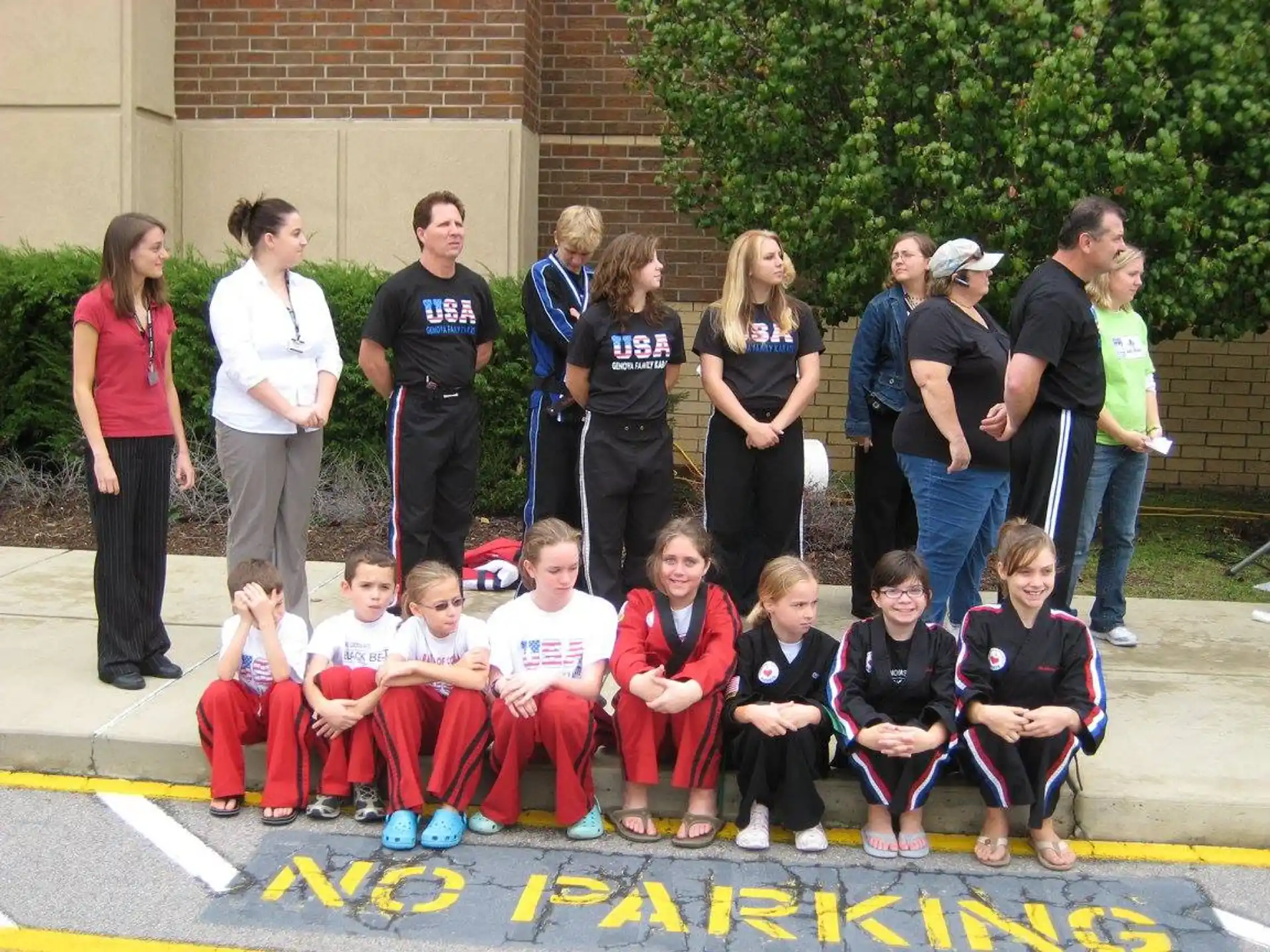 a group of people posing for a photo
