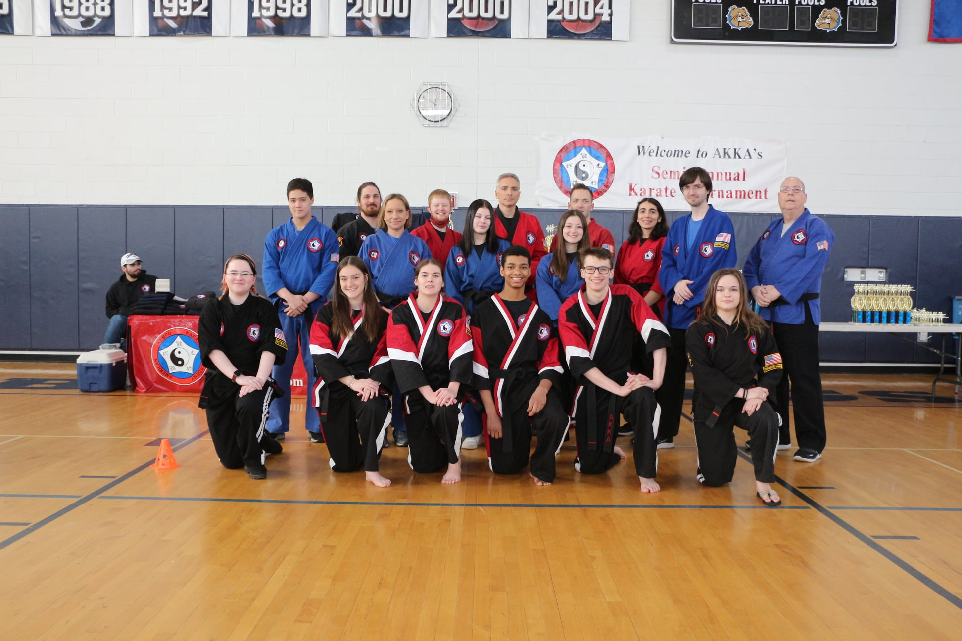 a group of people posing for a photo