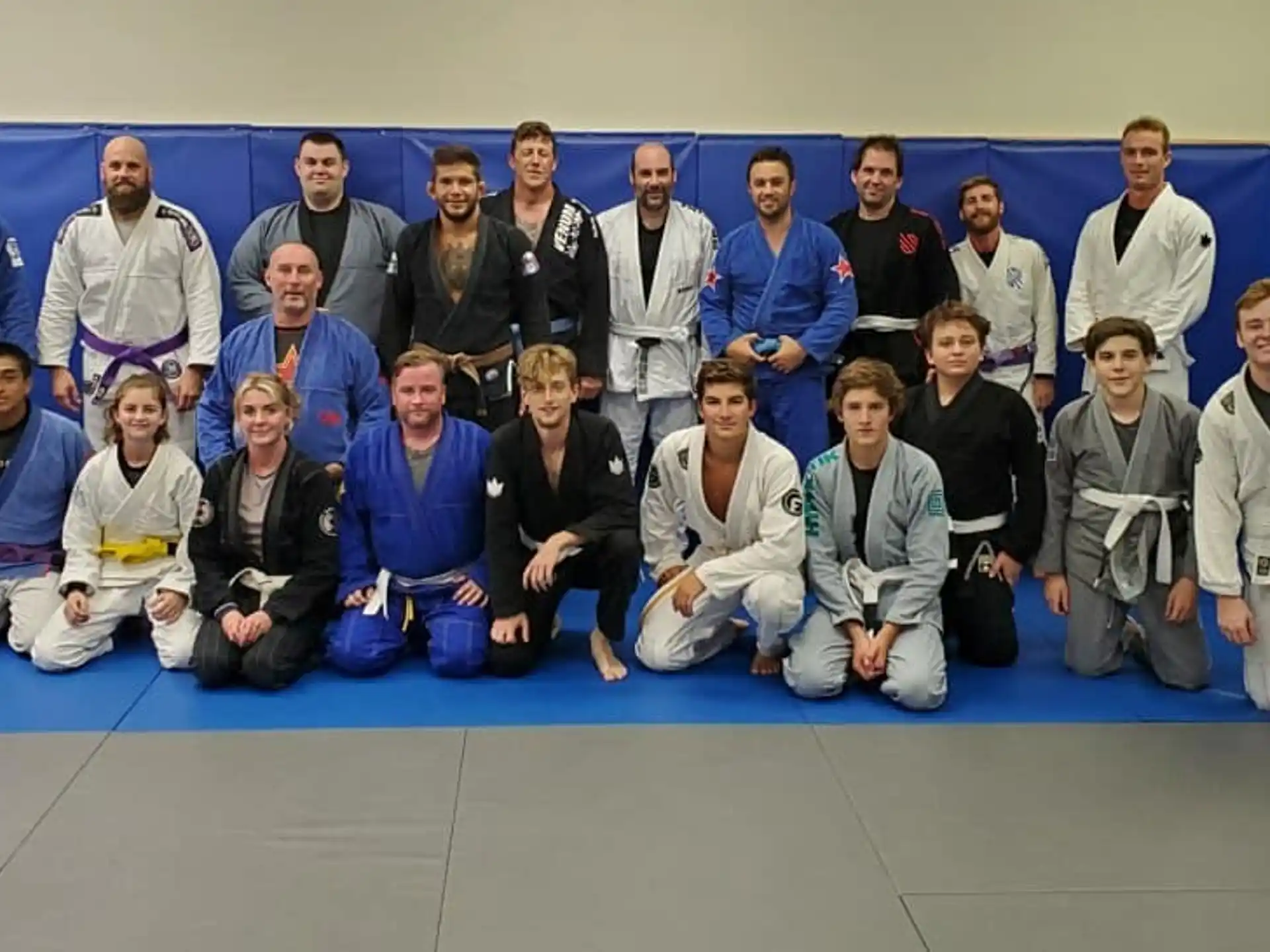 a group of people posing for a photo