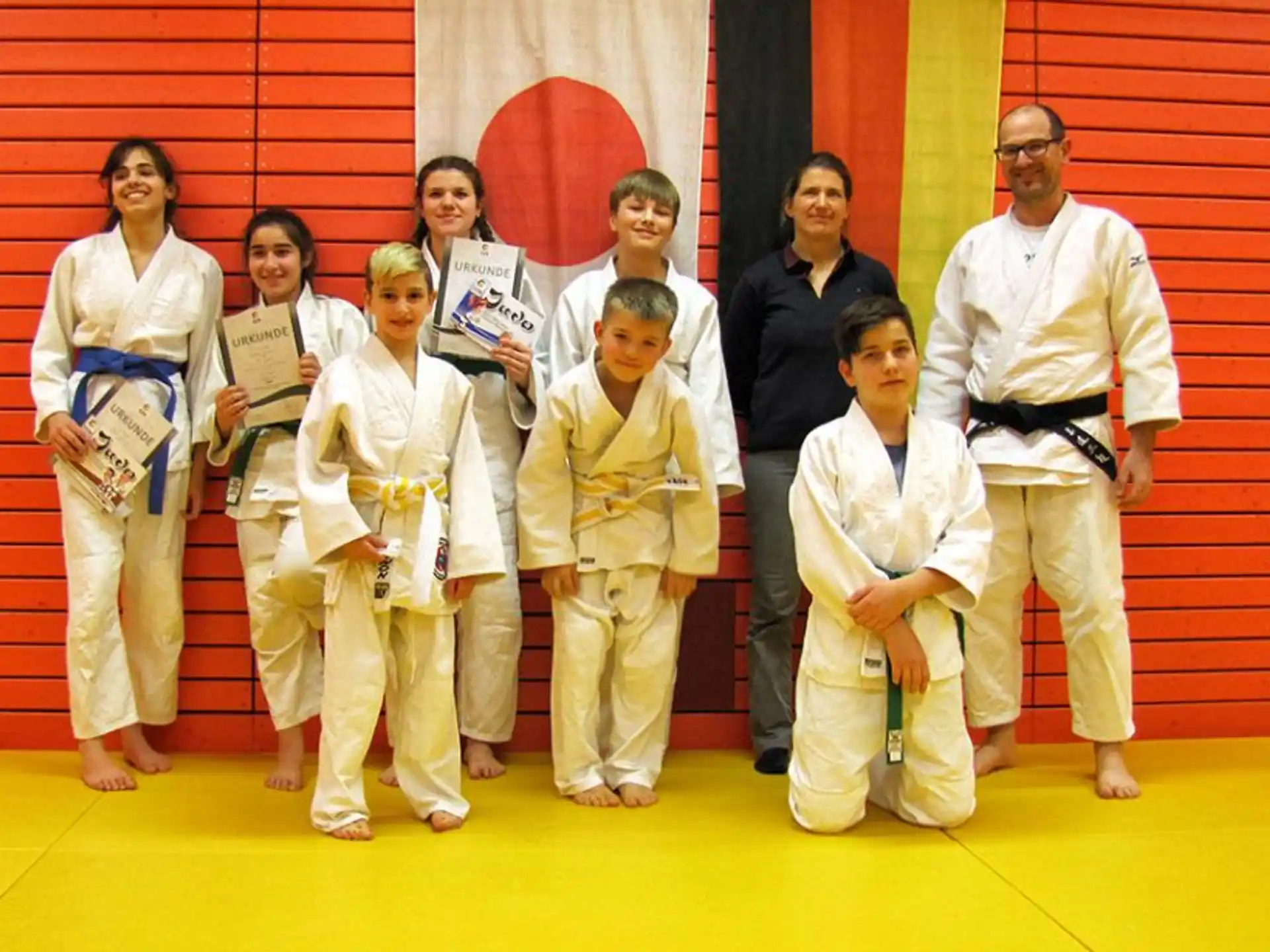 a group of people posing for a photo
