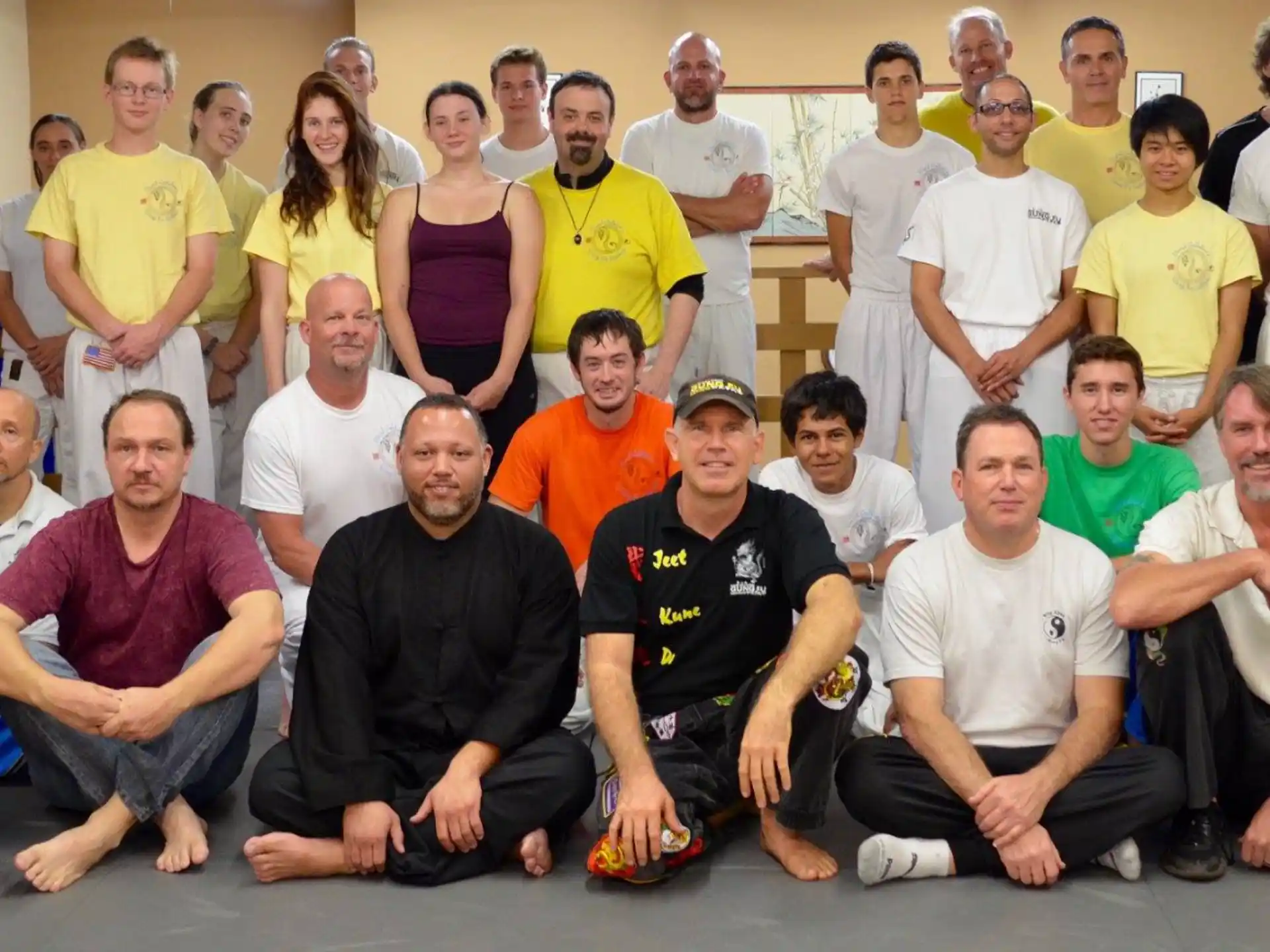a group of people posing for a photo