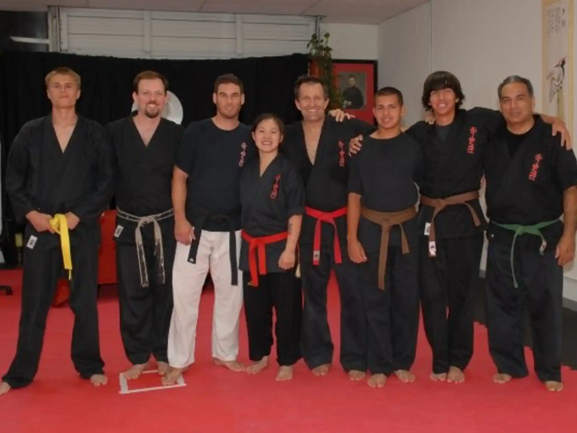 a group of people posing for a photo