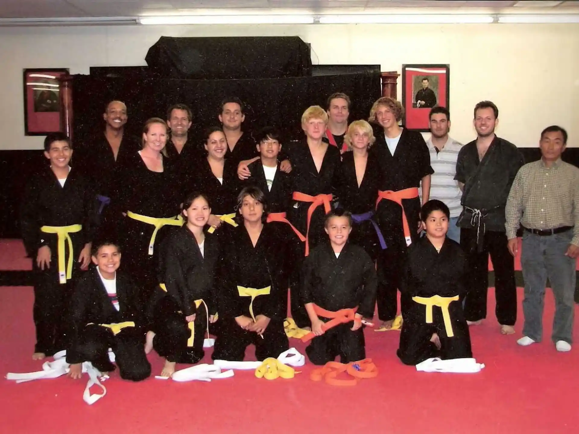 a group of people posing for a photo