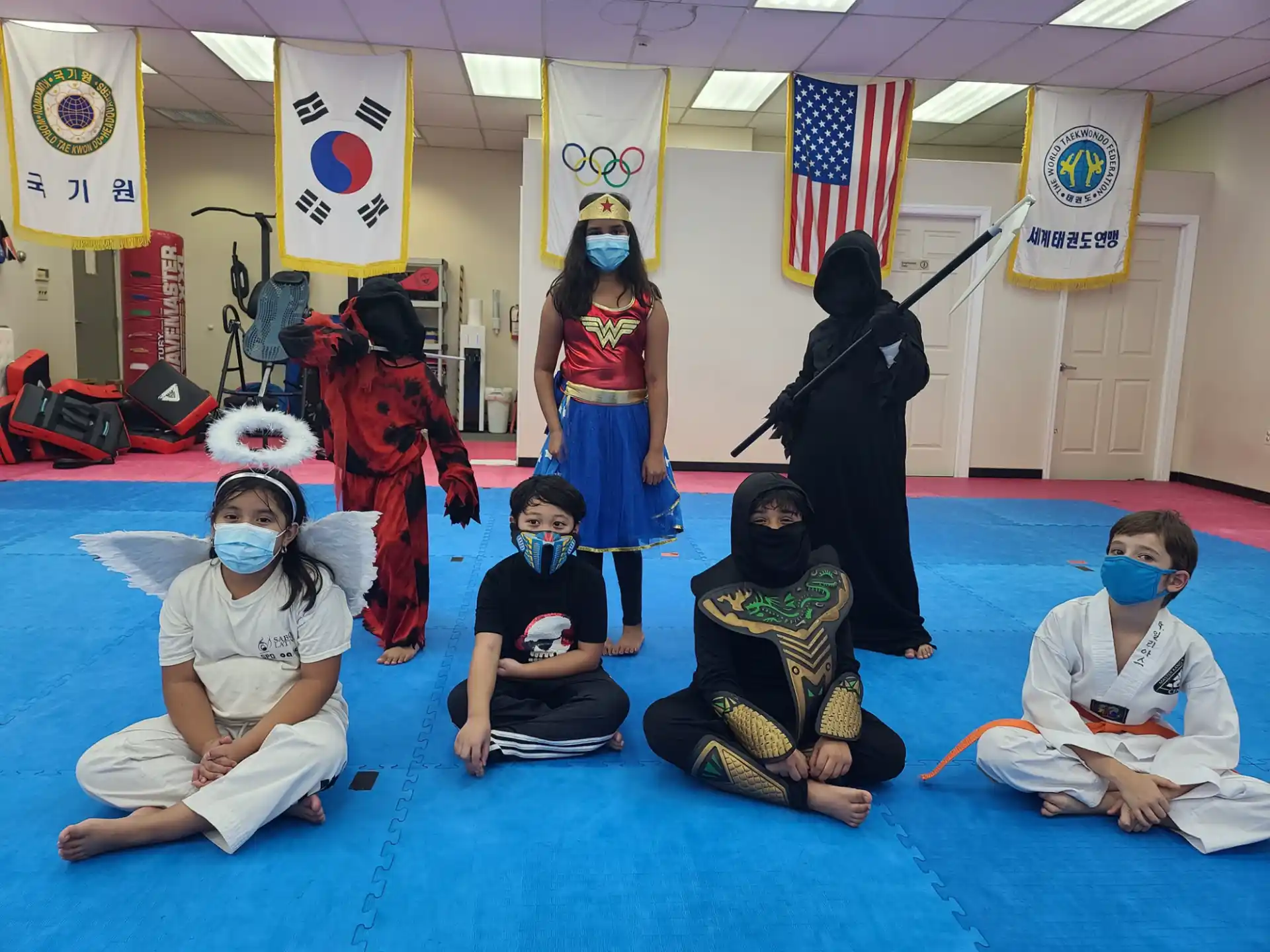 a group of people wearing clothing