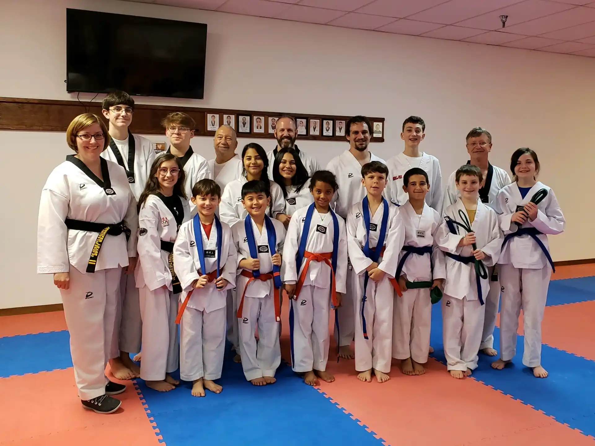 a group of people posing for a photo