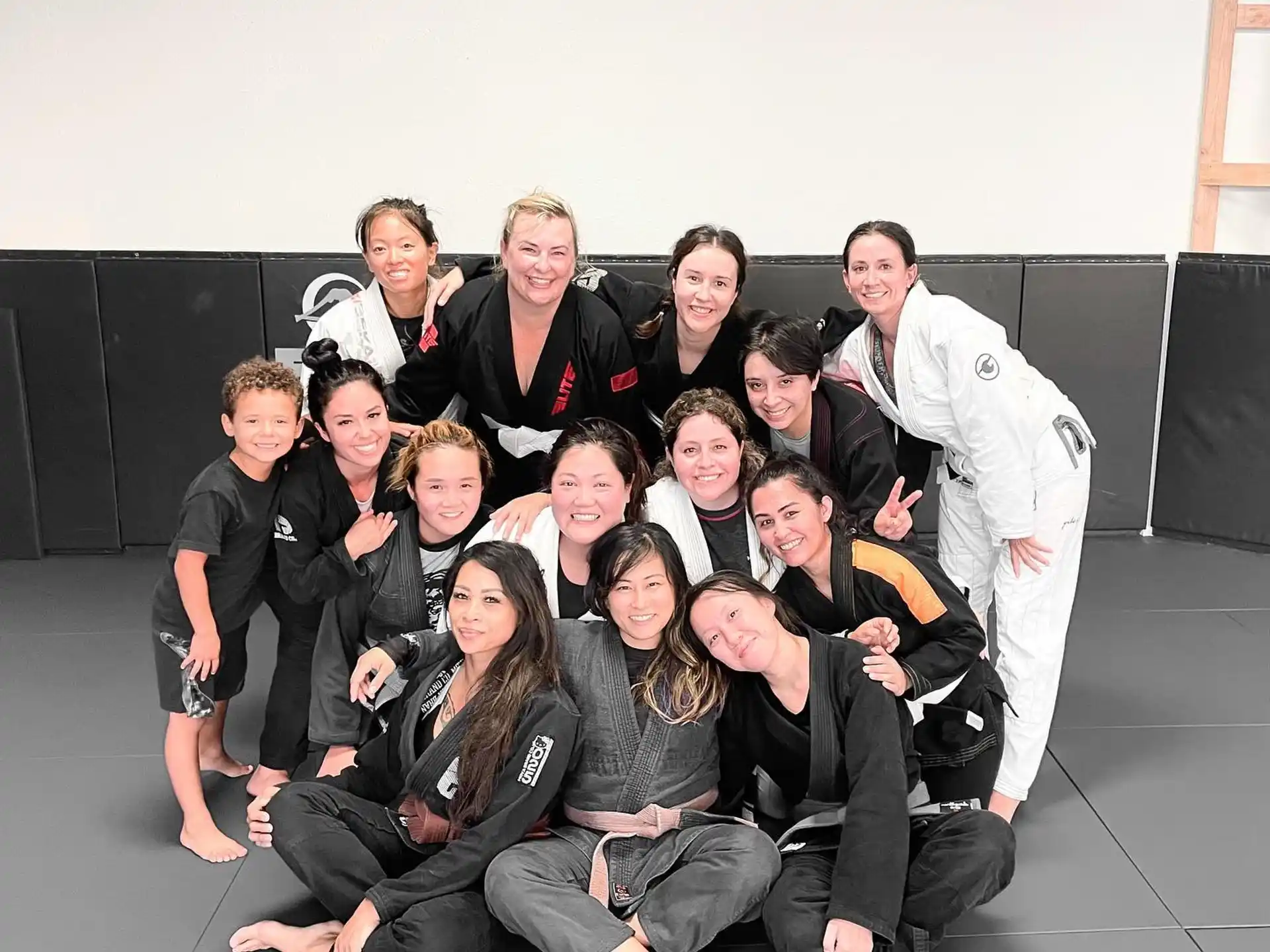 a group of people posing for a photo