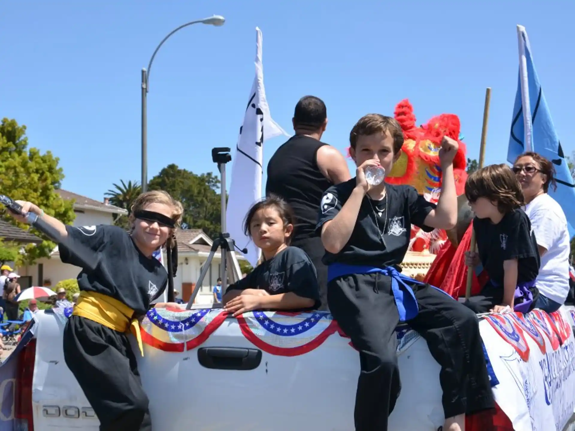 a group of people on a boat