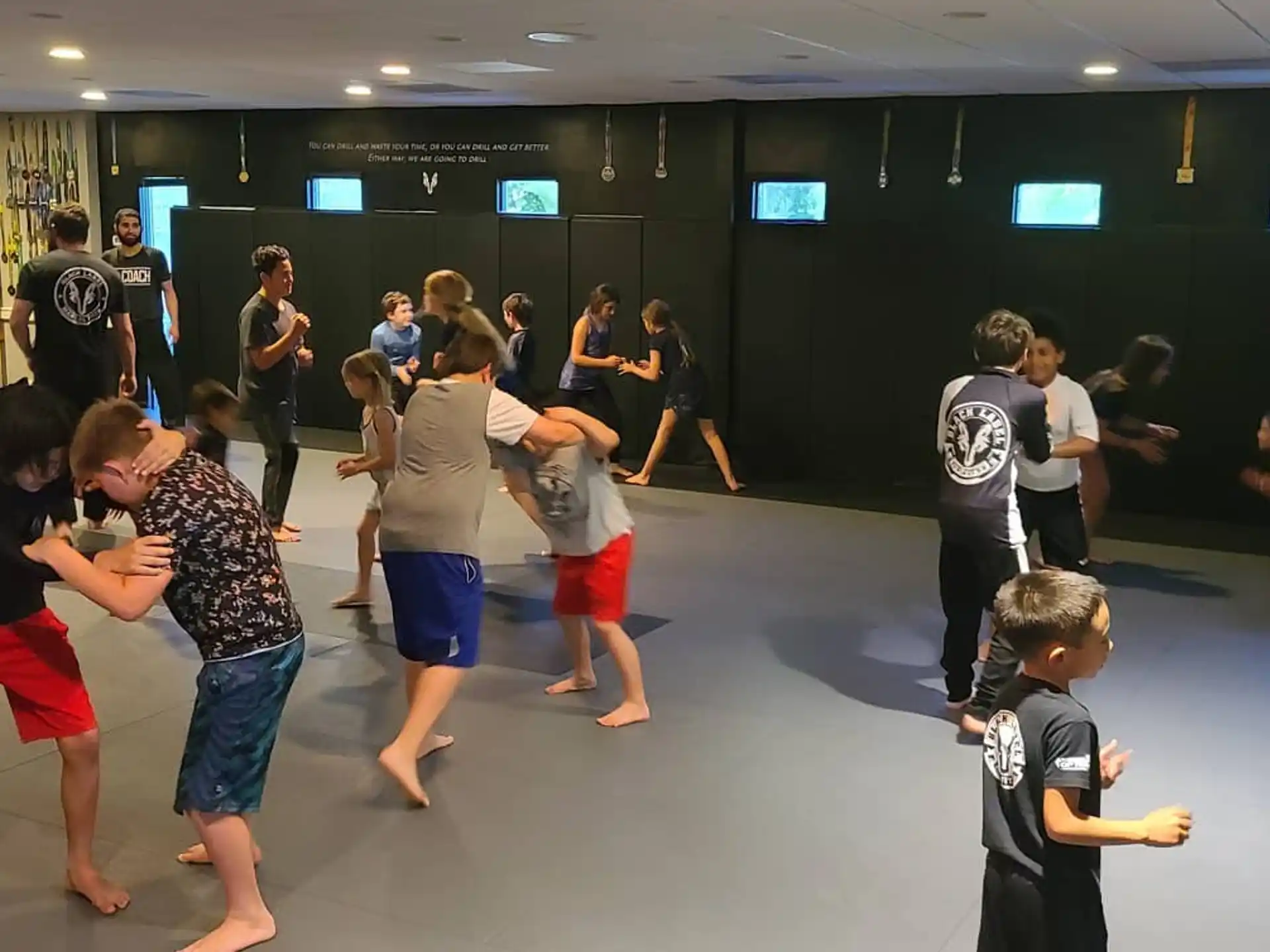 a group of people dancing