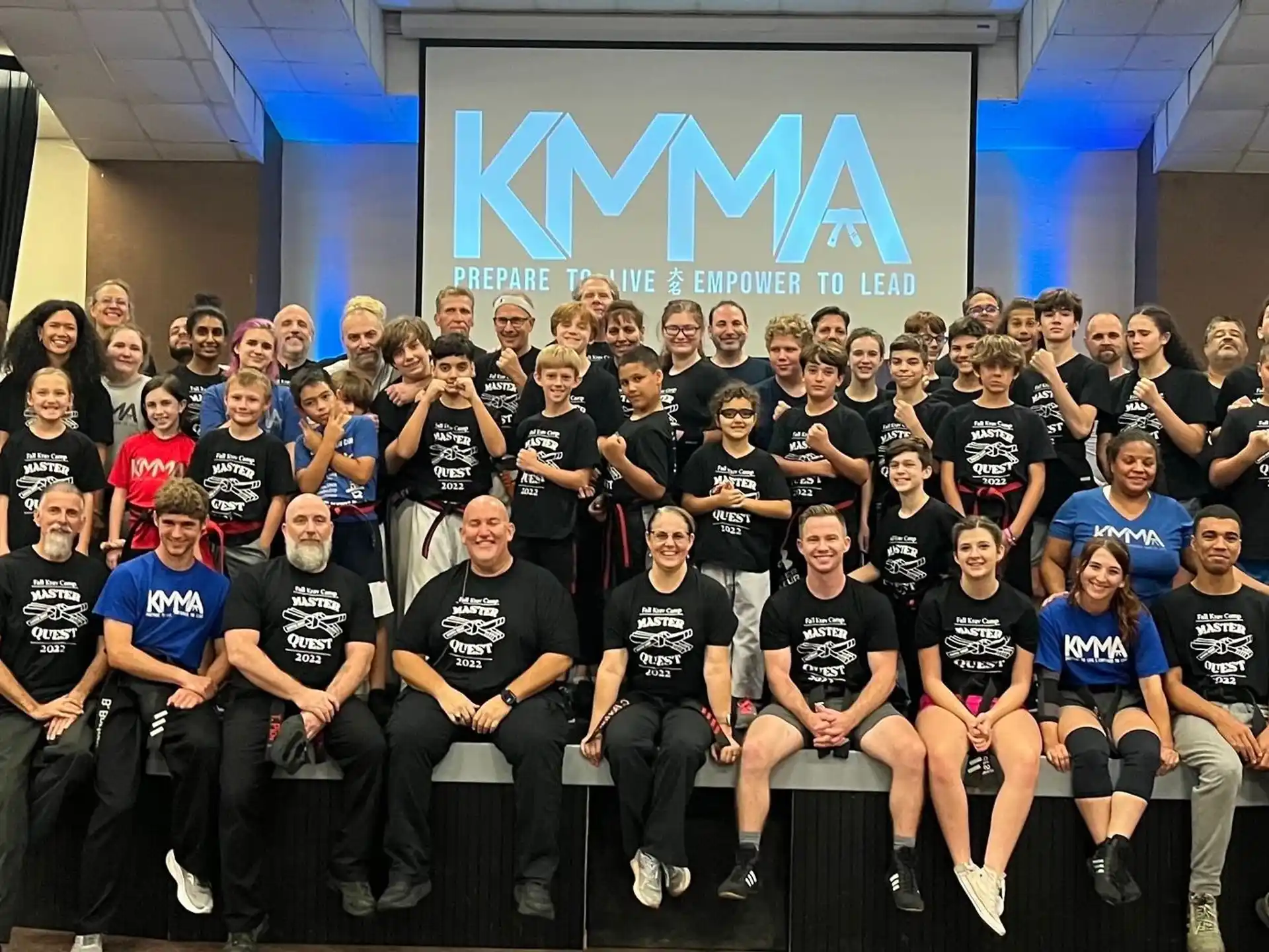 a group of people posing for a photo