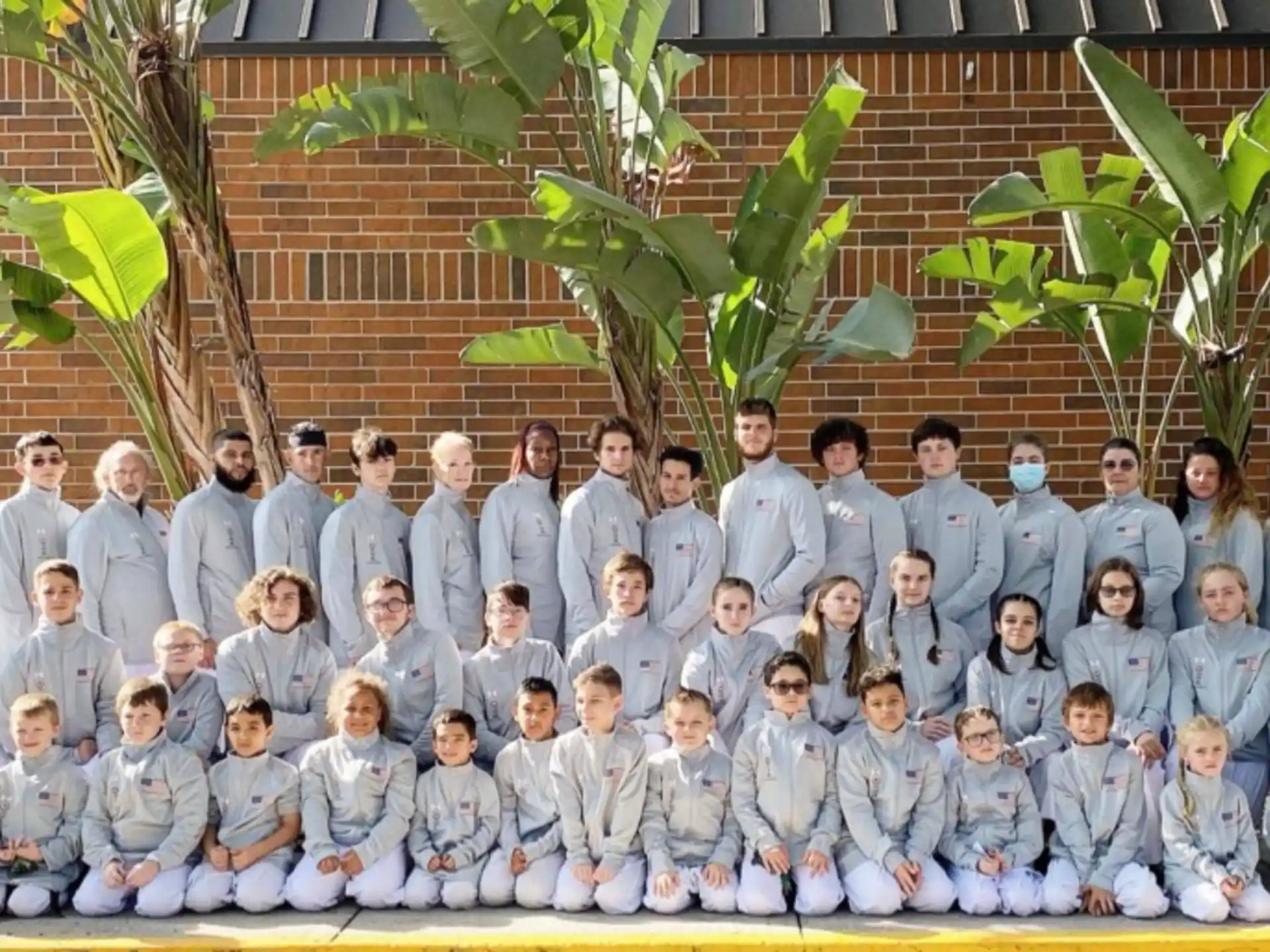 a group of people posing for a photo