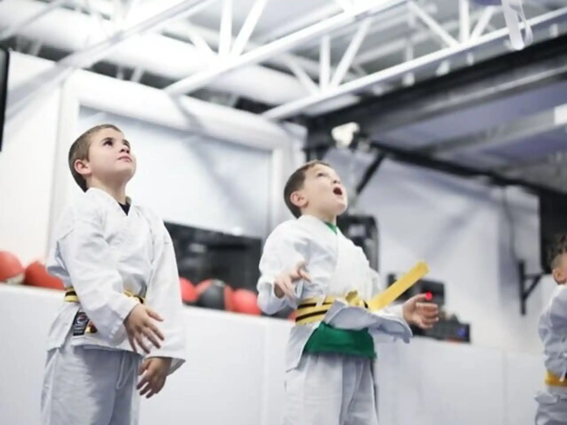 a few young boys in a room