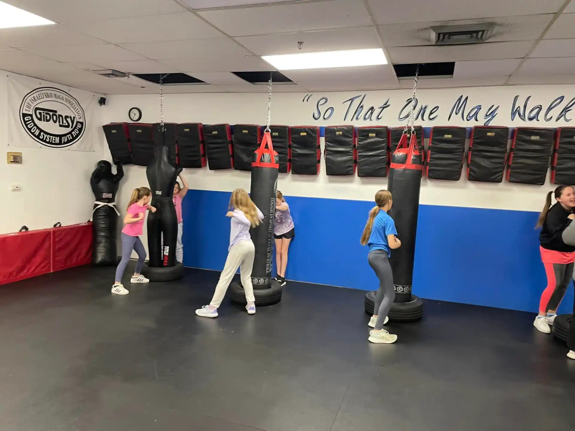 a group of people in a room
