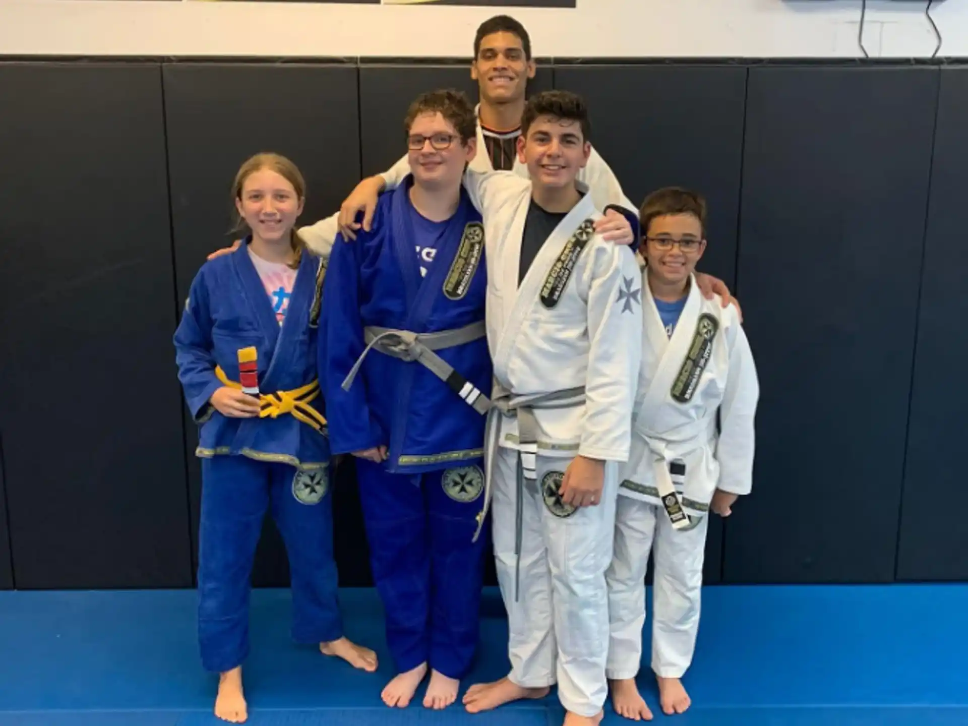 a group of people posing for a photo