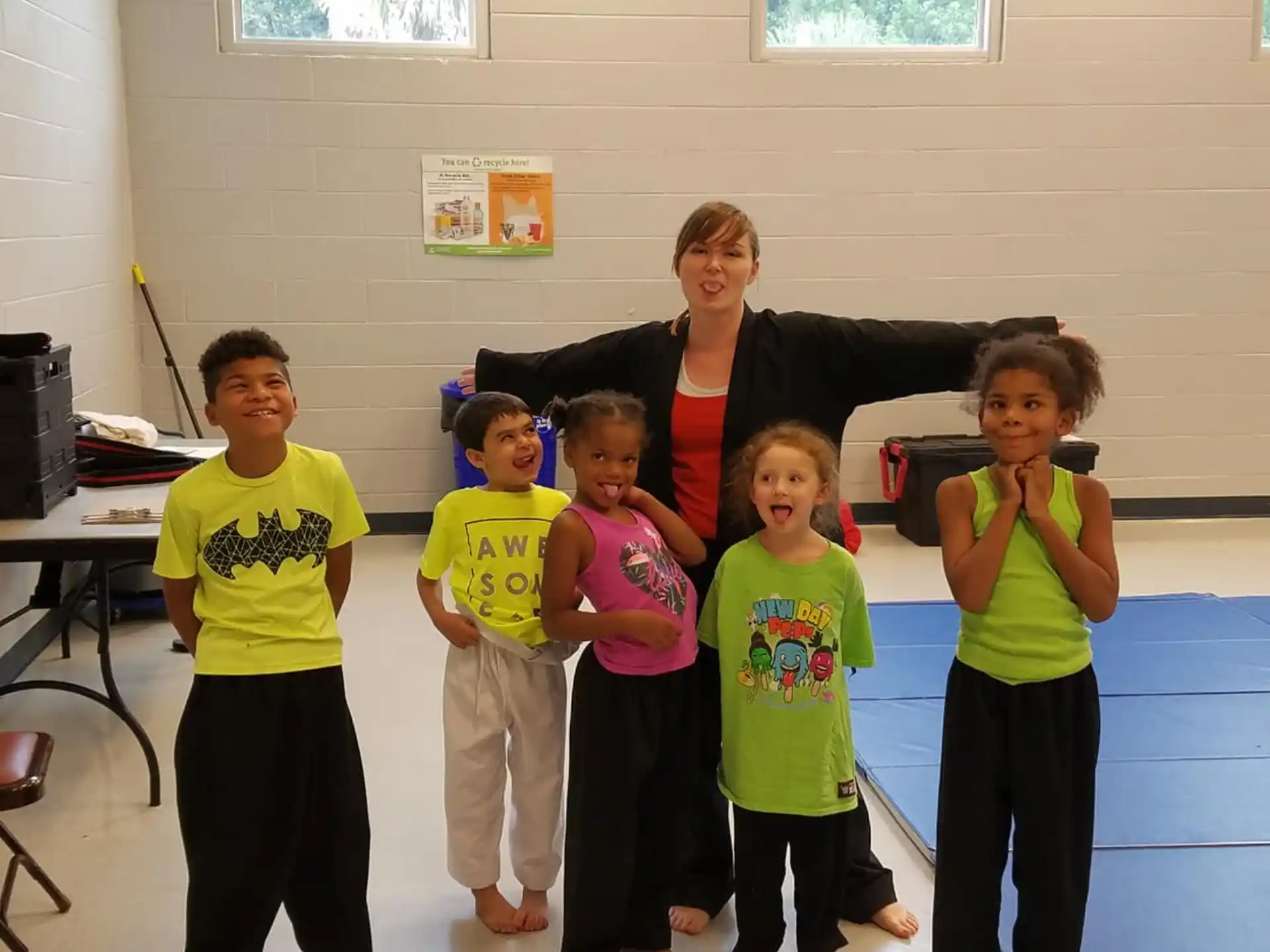 a group of children posing for a photo