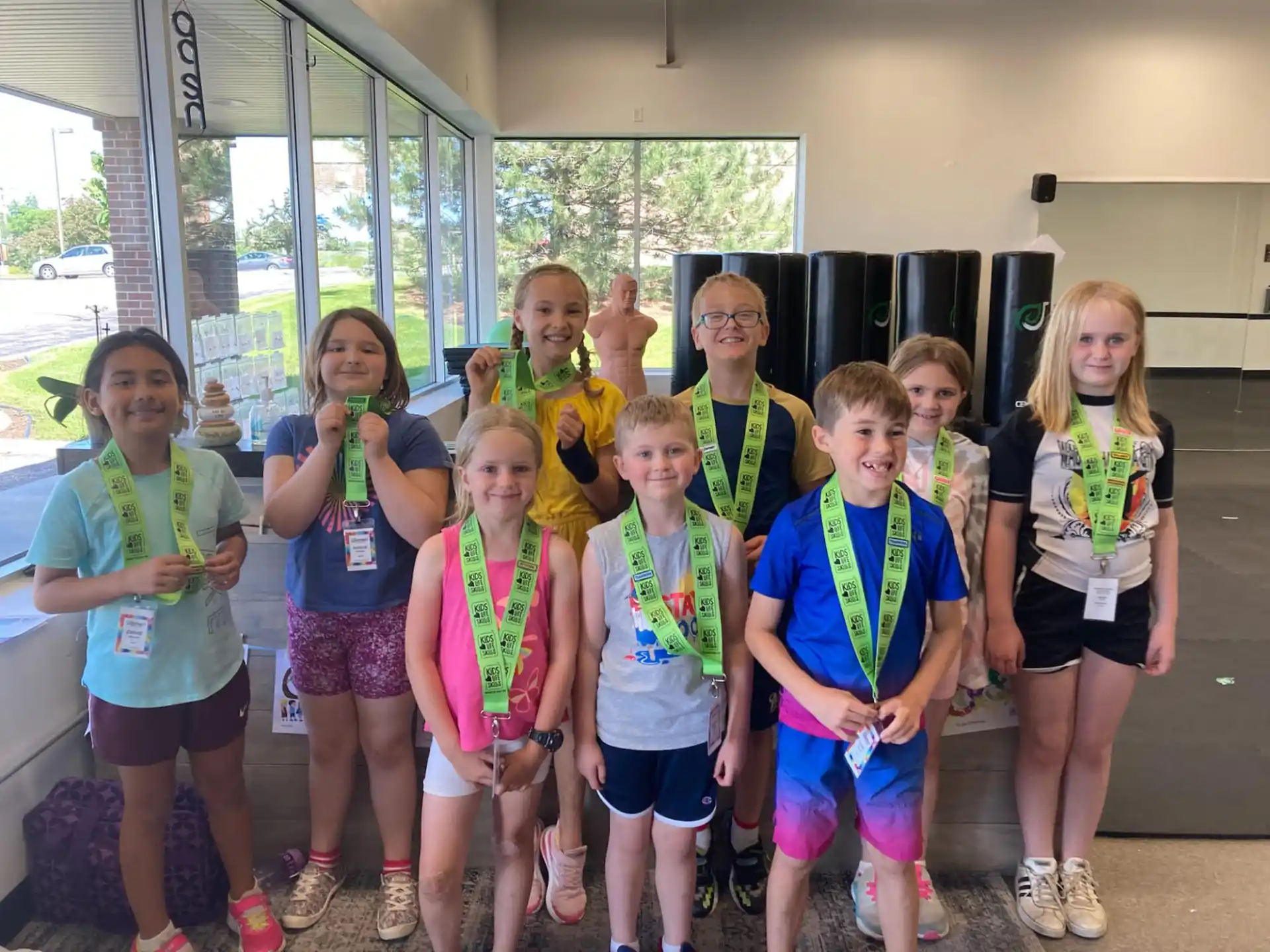 a group of children posing for a photo