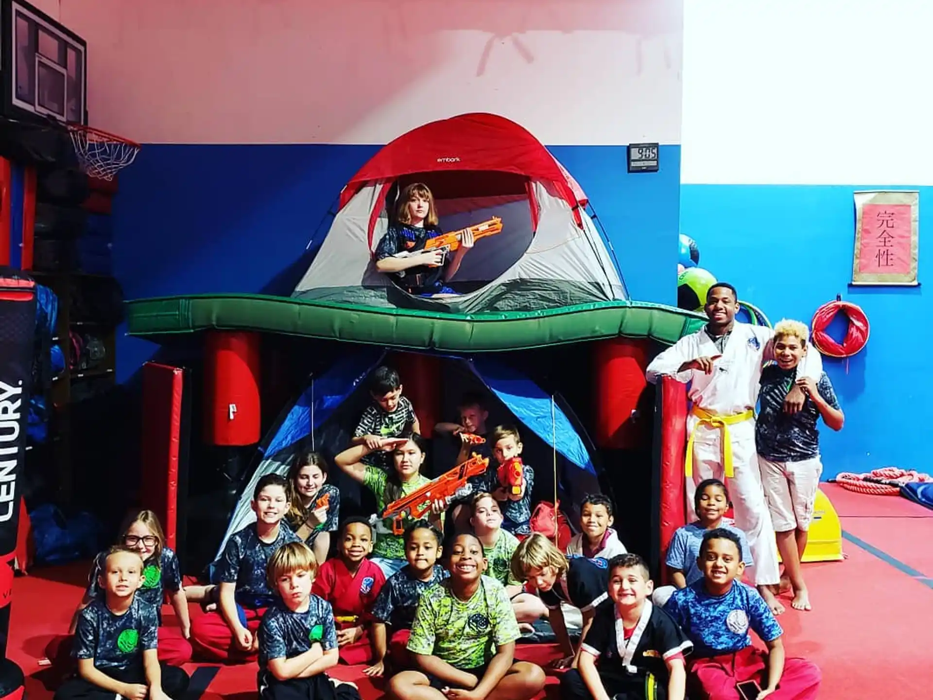 a group of people posing for a photo