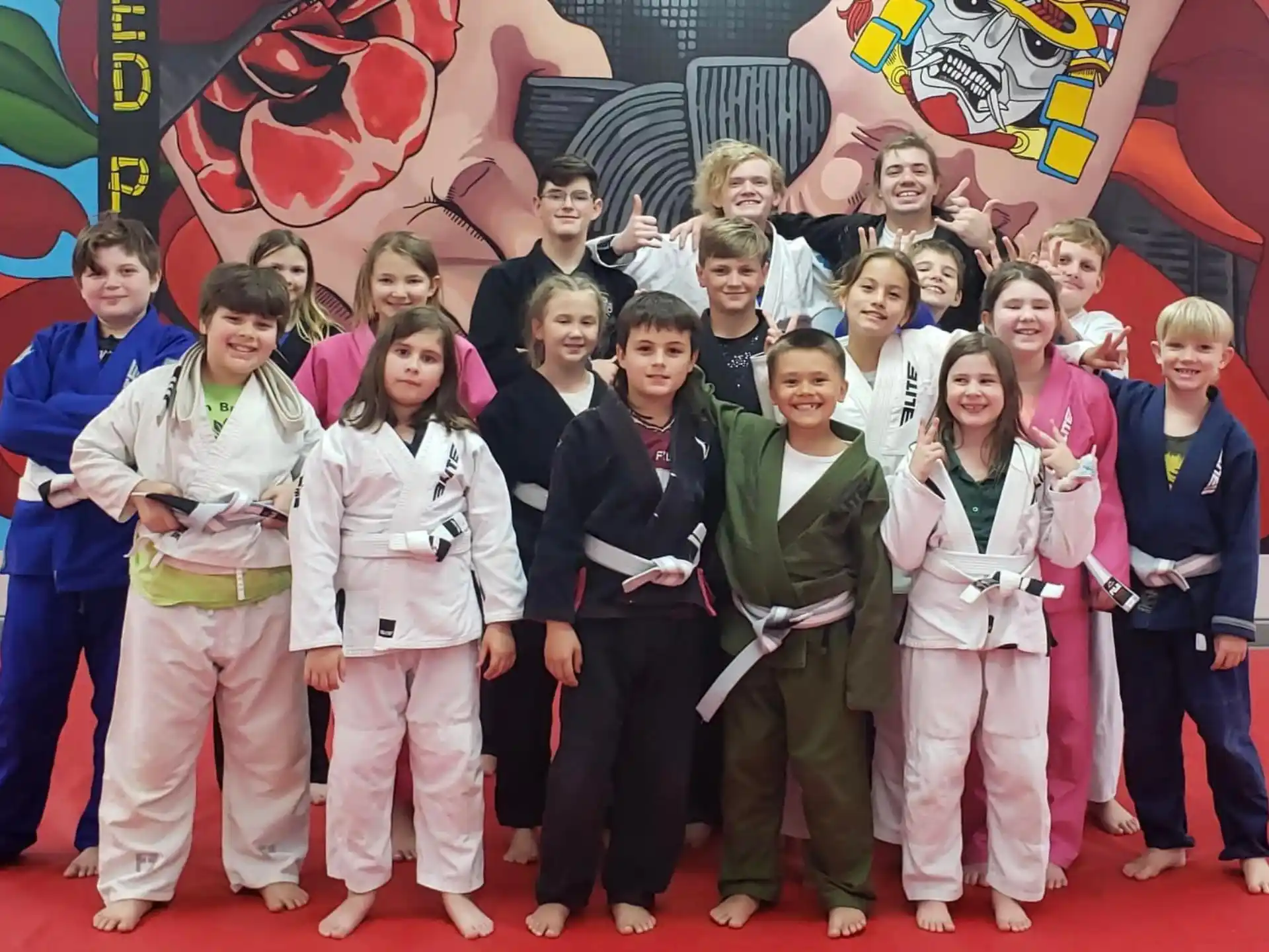 a group of people posing for a photo