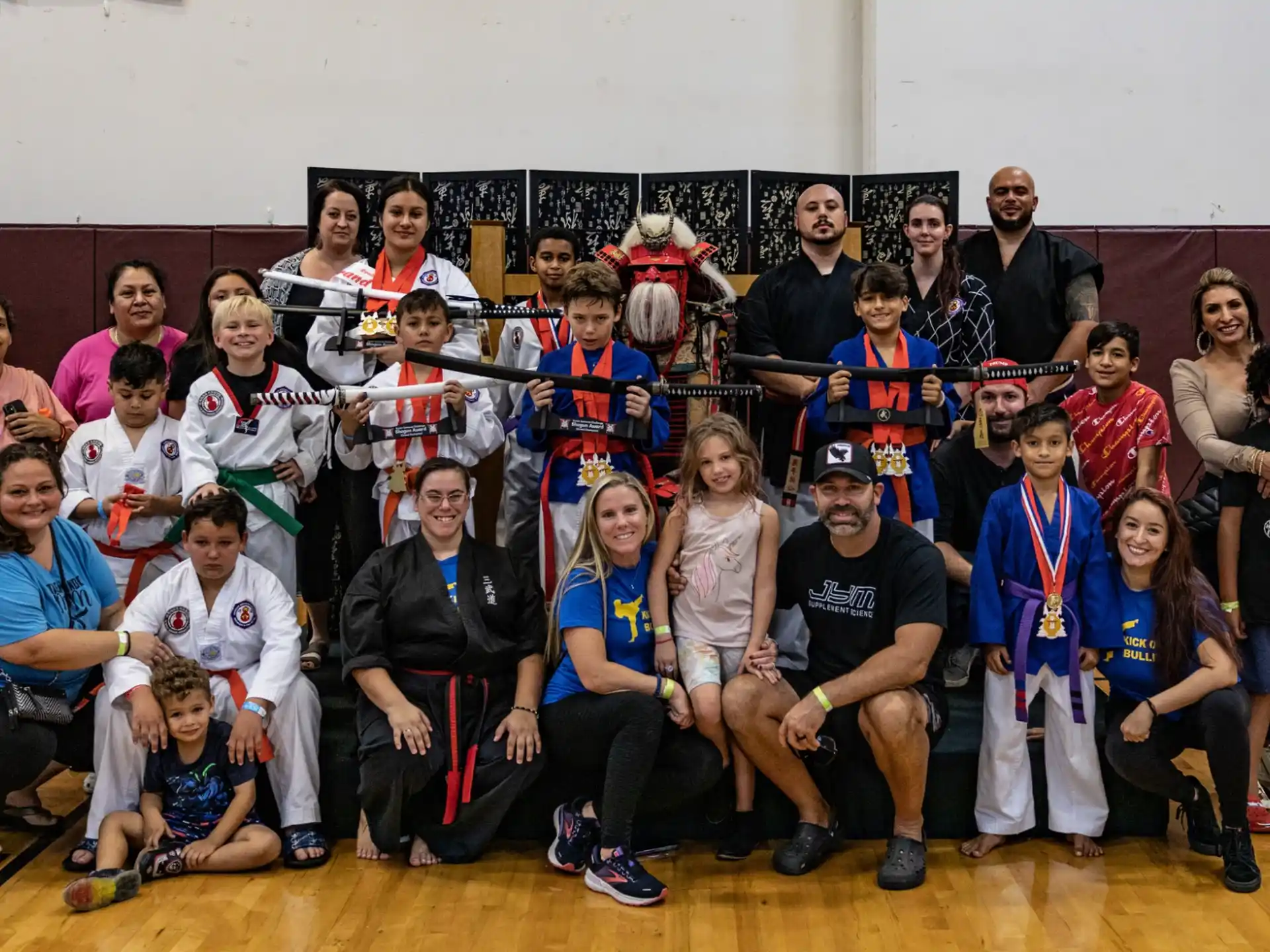a group of people posing for a photo