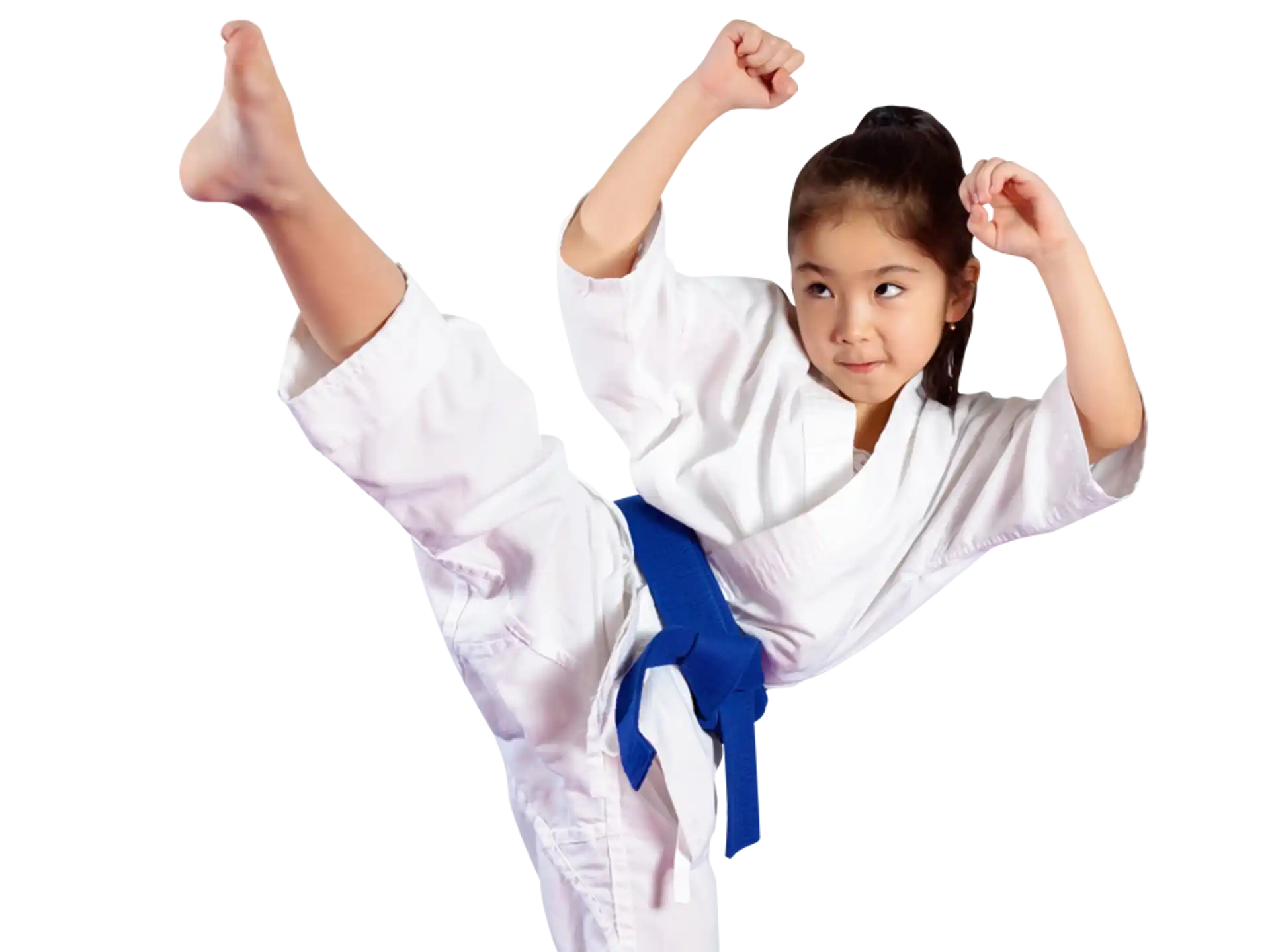 a person in karate uniform